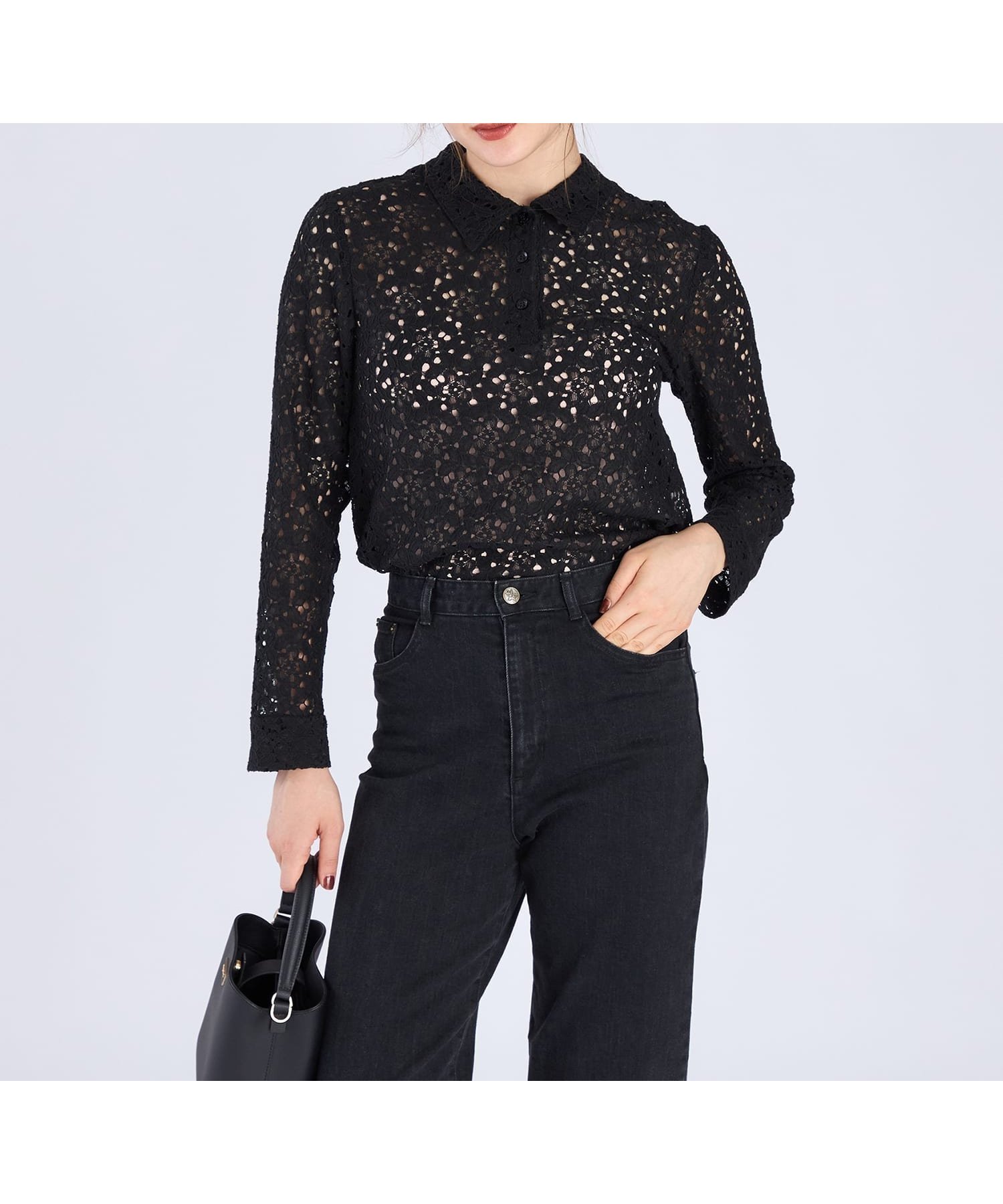 【アニエスベー ファム/agnes b. FEMME】のラッセルレースポロ 人気、トレンドファッション・服の通販 founy(ファニー) 　ファッション　Fashion　レディースファッション　Fashion for Women　インナー　Innerwear　フェミニン　Feminine, Girly　ポロシャツ　Polo Shirt, Collared Tee　ラッセル　Raschel, Raschel Lace　レース　Lace, Lace Fabric　エレガント 上品　Elegant　 other-1|ID: prp329100004821965 ipo3291000000035048269