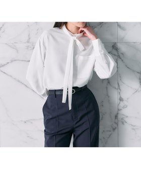 【ノーク/N.O.R.C】のバックサテンストレッチボウタイブラウス 人気、トレンドファッション・服の通販 founy(ファニー) ファッション Fashion レディースファッション Fashion for Women トップス・カットソー Cut & Sew Tops シャツ・ブラウス・オフィスカジュアル Elegant Blouses & Button-Ups バッグ Bags サテン Satin, Glossy Fabric シンプル Simple, Minimal ストレッチ Stretch, Stretchy Fabric エレガント 上品 Elegant 吸水 Absorbent, Quick-Dry |ID:prp329100004821990