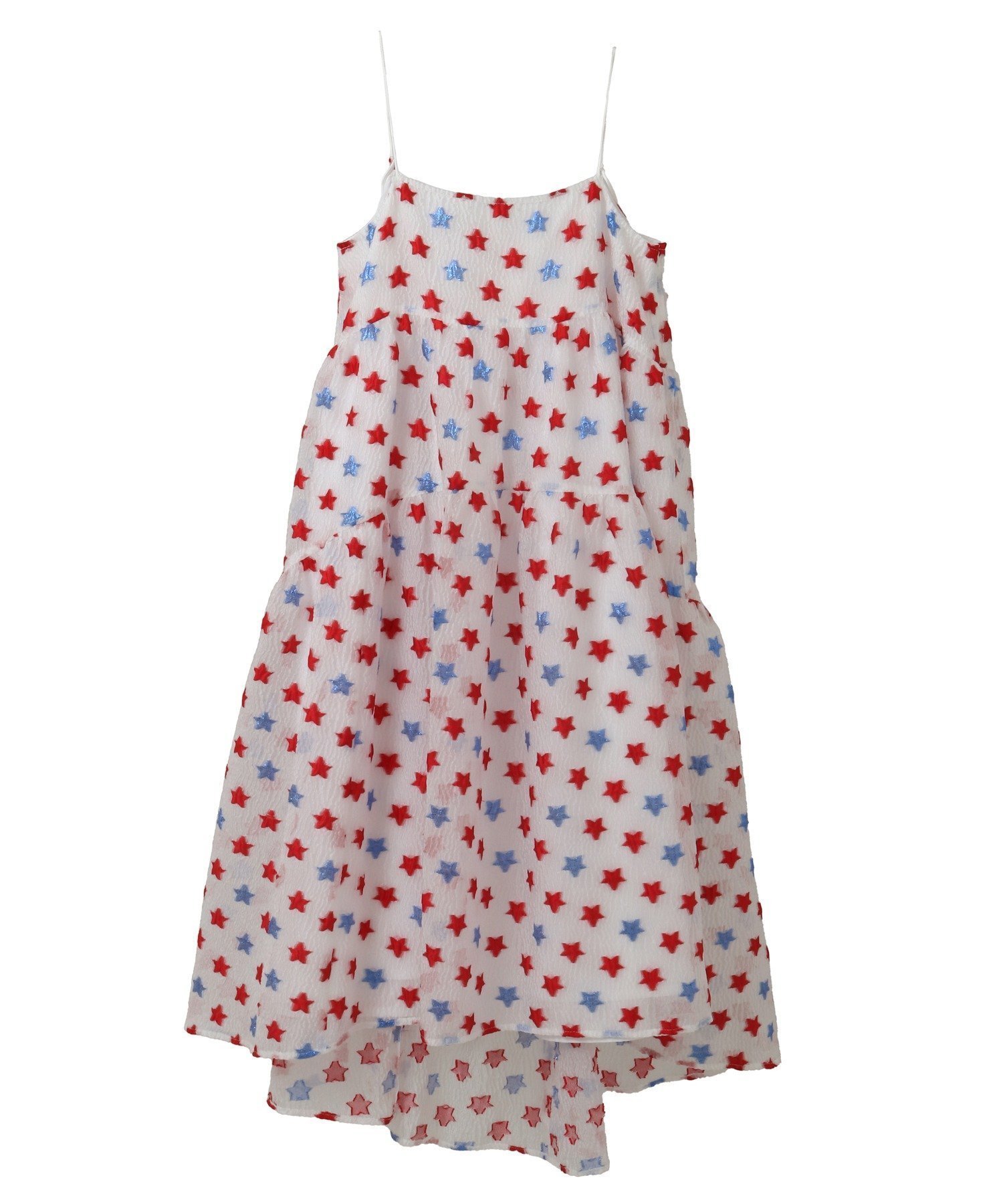 【キャンディストリッパー/Candy Stripper】のSTAR JACQUARD SHEER DRESS インテリア・キッズ・メンズ・レディースファッション・服の通販 founy(ファニー) 　ファッション　Fashion　レディースファッション　Fashion for Women　ワンピース　Dresses　フォーマル・パーティードレス・結婚式用ドレス　Elegant & Casual Dresses　オーガンジー　Organza Fabric　ガーリー　Girly, Feminine Style　ダウン　Down, Puffer　ティアード　Tiered, Tiered Style　デニム　Denim, Jeans Material　ドレス　Dress, One-Piece　パステル　Pastel, Soft Color　フレア　Flare, Flared　おすすめ　Recommended / Our Picks　RED×BLUE LAME|ID: prp329100004821998 ipo3291000000035048586