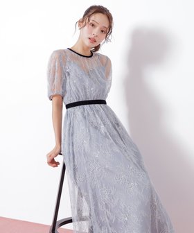 【ジルバイジルスチュアート/JILL by JILLSTUART】のベロアリボンシアーワンピース 人気、トレンドファッション・服の通販 founy(ファニー) ファッション Fashion レディースファッション Fashion for Women ワンピース Dresses スマート Smart, Elegant ドレス Dress, One-Piece ベロア Velour, Soft Velvet リボン Ribbon, Bow |ID:prp329100004822011