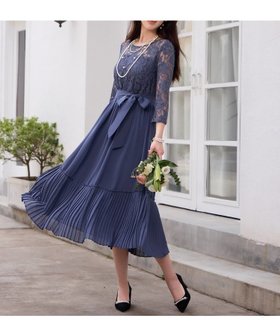 【ドレス/DRESS+】のレース*プリーツのパーティーワンピース 人気、トレンドファッション・服の通販 founy(ファニー) ファッション Fashion レディースファッション Fashion for Women ワンピース Dresses エレガント 上品 Elegant ドレス Dress, One-Piece フロント Front, Front Design プリーツ Pleats, Pleated リボン Ribbon, Bow レース Lace, Lace Fabric |ID:prp329100004822014