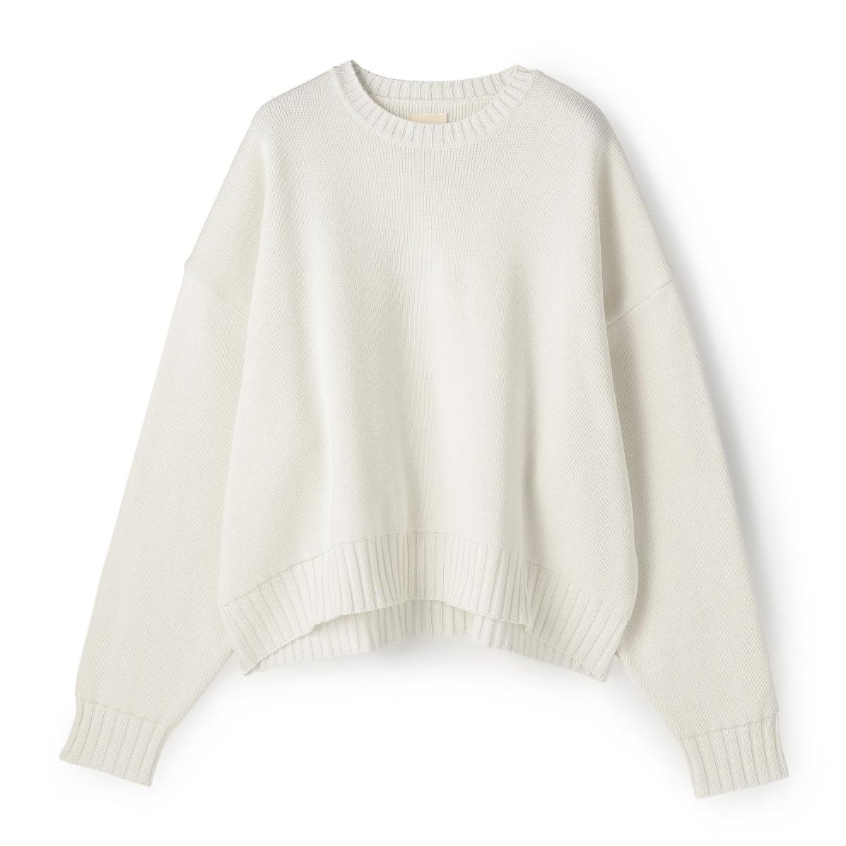 【ビヨーマ/BIYOMA】のCOTTON ACRYLIC KNIT PULLOVER インテリア・キッズ・メンズ・レディースファッション・服の通販 founy(ファニー) 　ファッション　Fashion　レディースファッション　Fashion for Women　トップス・カットソー　Cut & Sew Tops　ニット　Knit Tops & Sweaters　カジュアルプルオーバー・ニットトップス　Pullovers & Knit Tops / Casual Pullovers　スラックス　Slacks, Dress Pants　デニム　Denim, Jeans Material　ボトム　Bottoms, Lower Wear　ルーズ　Loose, Oversized　おすすめ　Recommended / Our Picks　エレガント 上品　Elegant　NATURAL|ID: prp329100004822015 ipo3291000000035048848