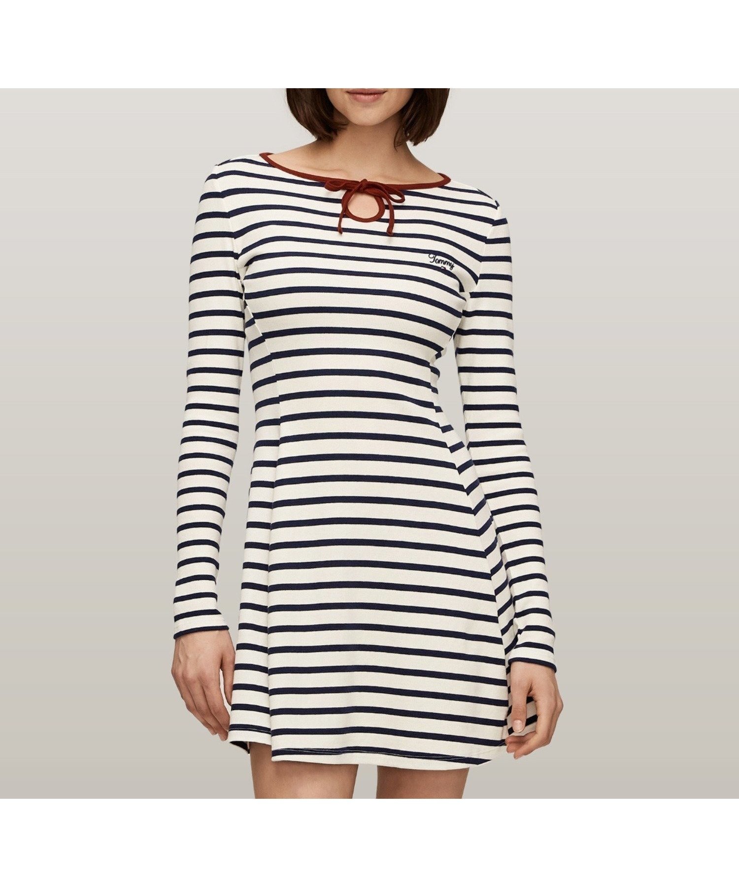 【トミーヒルフィガー/TOMMY HILFIGER】のTJW STRP TRDRP LS DR Rgtt Rd / Ancnt インテリア・キッズ・メンズ・レディースファッション・服の通販 founy(ファニー) 　ファッション　Fashion　レディースファッション　Fashion for Women　ネイビーC1G|ID: prp329100004822033 ipo3291000000035049097