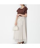 【プロポーション ボディドレッシング/PROPORTION BODY DRESSING】のケープ風ニットドッキングワンピース 25AW 人気、トレンドファッション・服の通販 founy(ファニー) ファッション Fashion レディースファッション Fashion for Women ワンピース Dresses 2025年 2025 2025-2026秋冬・A/W Autumn/Winter 2025–26 AW25–26 シフォン Chiffon, Lightweight Fabric ドッキング Docking, Mixed Material リボン Ribbon, Bow thumbnail エクリュドット×ブラウン1|ID: prp329100004822040 ipo3291000000035049135