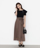 【プロポーション ボディドレッシング/PROPORTION BODY DRESSING】のケープ風ニットドッキングワンピース 25AW 人気、トレンドファッション・服の通販 founy(ファニー) ファッション Fashion レディースファッション Fashion for Women ワンピース Dresses 2025年 2025 2025-2026秋冬・A/W Autumn/Winter 2025–26 AW25–26 シフォン Chiffon, Lightweight Fabric ドッキング Docking, Mixed Material リボン Ribbon, Bow thumbnail ブラウン×ブラック|ID: prp329100004822040 ipo3291000000035049137