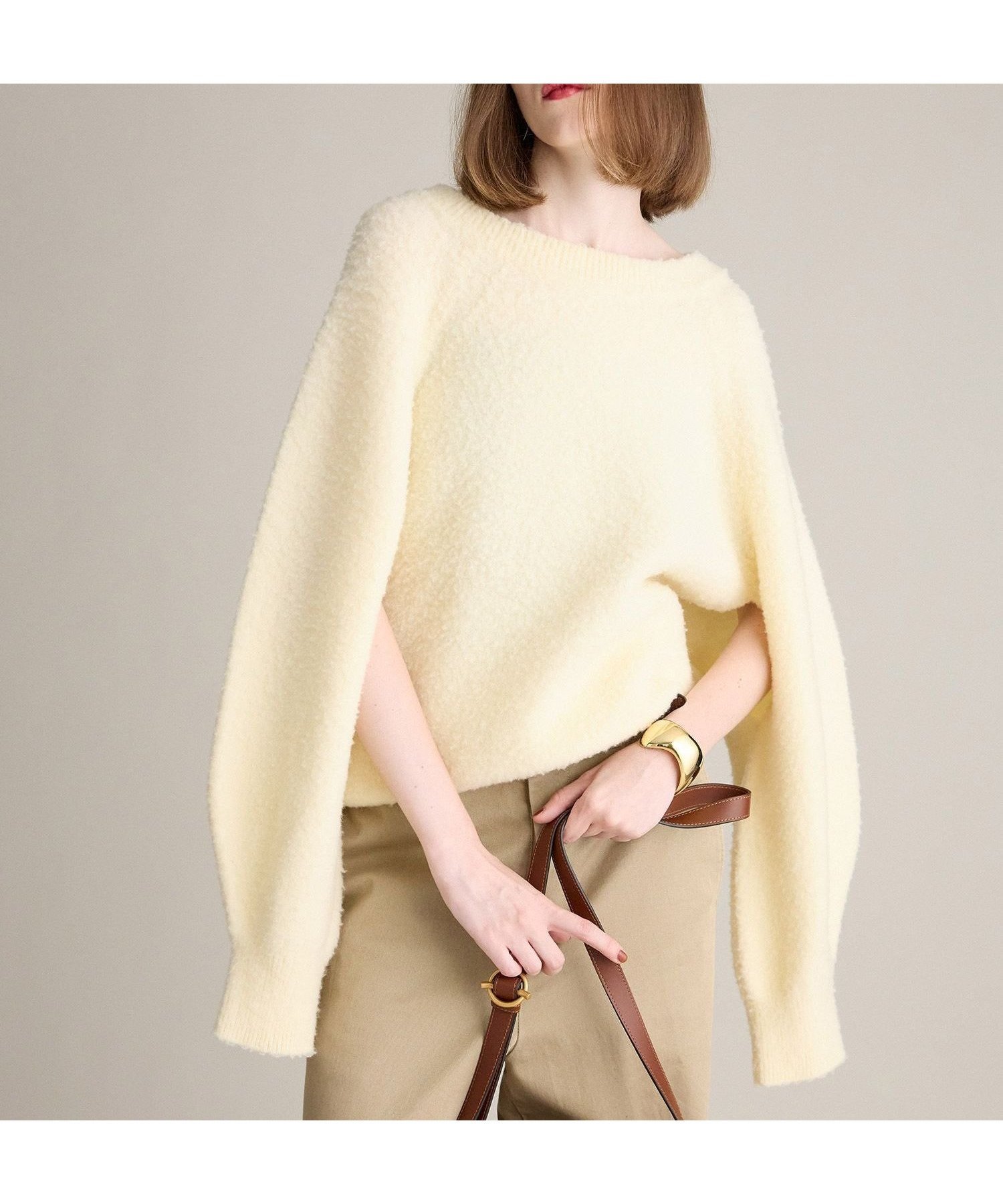 【ブリル/BRILL】のナッピングクルーネックプルオーバー インテリア・キッズ・メンズ・レディースファッション・服の通販 founy(ファニー) 　ファッション　Fashion　レディースファッション　Fashion for Women　トップス・カットソー　Cut & Sew Tops　カジュアルプルオーバー・ニットトップス　Pullovers & Knit Tops / Casual Pullovers　フランス　France, French　クリーム62|ID: prp329100004822041 ipo3291000000035049192