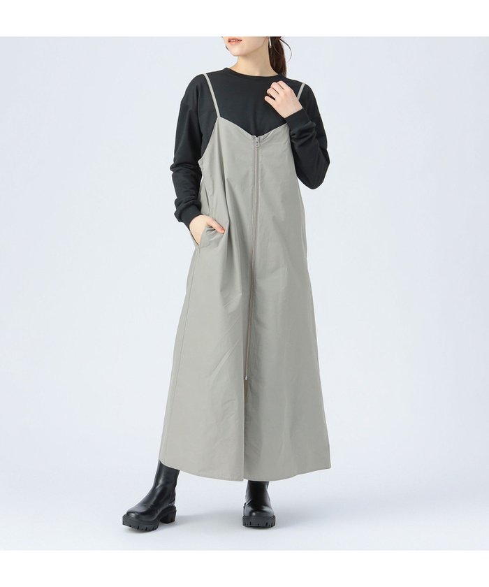 【ビームス ハート/BEAMS HEART】のジップ キャミソール ワンピース * スウェット プルオーバー 25AW インテリア・キッズ・メンズ・レディースファッション・服の通販 founy(ファニー) https://founy.com/ ファッション Fashion レディースファッション Fashion for Women ワンピース Dresses インナー Innerwear キャミソール Camisole, Spaghetti Strap Top ジップ Zip, Zipper スウェット / スエット Sweatshirt, Sweatwear デニム Denim, Jeans Material トレンド Trend, Trending Now ハイネック High Neck, Mock Neck バランス Balance, Style Balance ロング Long, Long-Length 2025年 2025 2025-2026秋冬・A/W Autumn/Winter 2025–26 AW25–26 |ID: prp329100004822042 ipo3291000000035049202