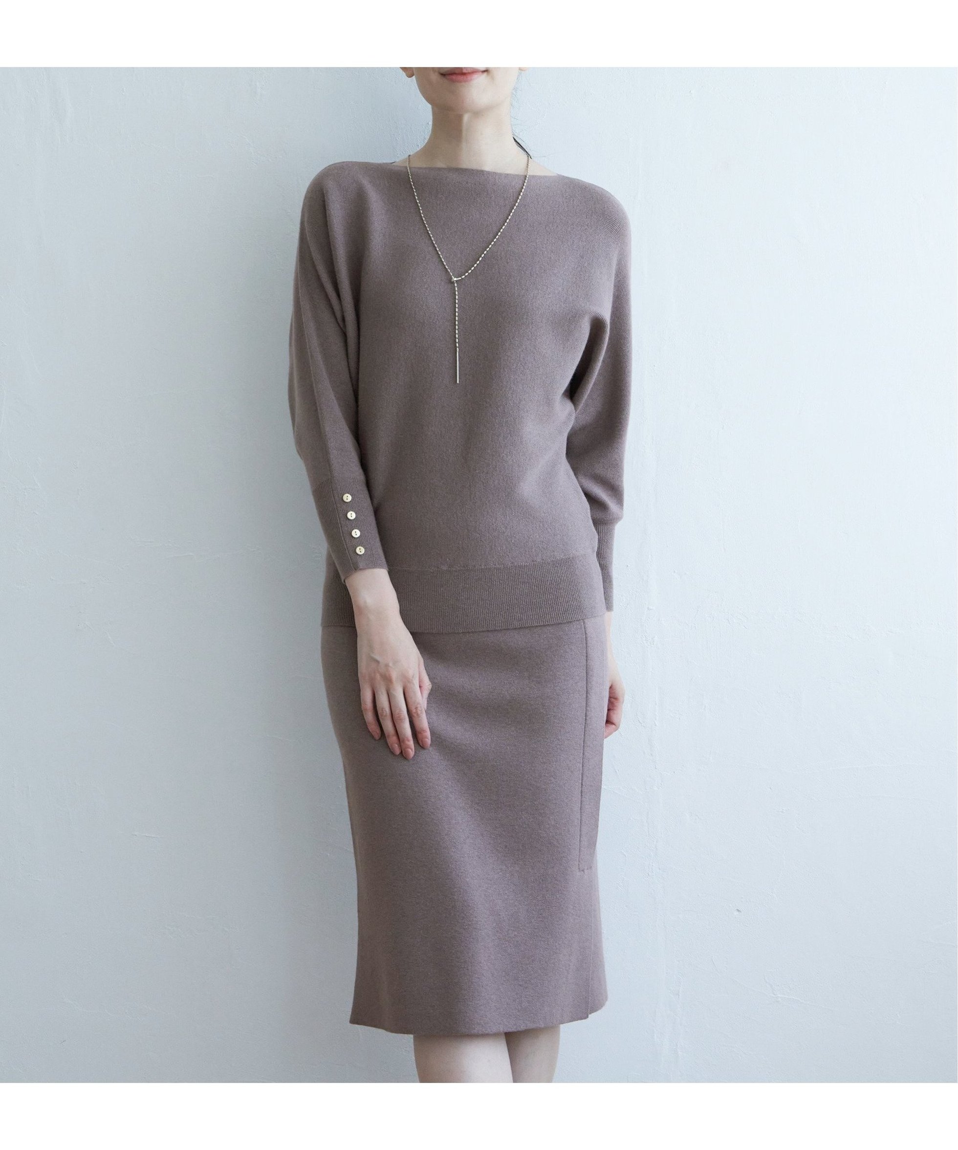 【イッカ/ikka】の【洗濯機で洗える/2点セット】ウォッシャブルニットSET インテリア・キッズ・メンズ・レディースファッション・服の通販 founy(ファニー) 　ファッション　Fashion　レディースファッション　Fashion for Women　トップス・カットソー　Cut & Sew Tops　ニット　Knit Tops & Sweaters　スリット　Slit, Slit Detail　セットアップ　Set-Up, Coordinated Outfit　タイトスカート　Pencil Skirt, Tight Skirt　エレガント 上品　Elegant　洗える　Machine Washable　コーヒー|ID: prp329100004822080 ipo3291000000035049772