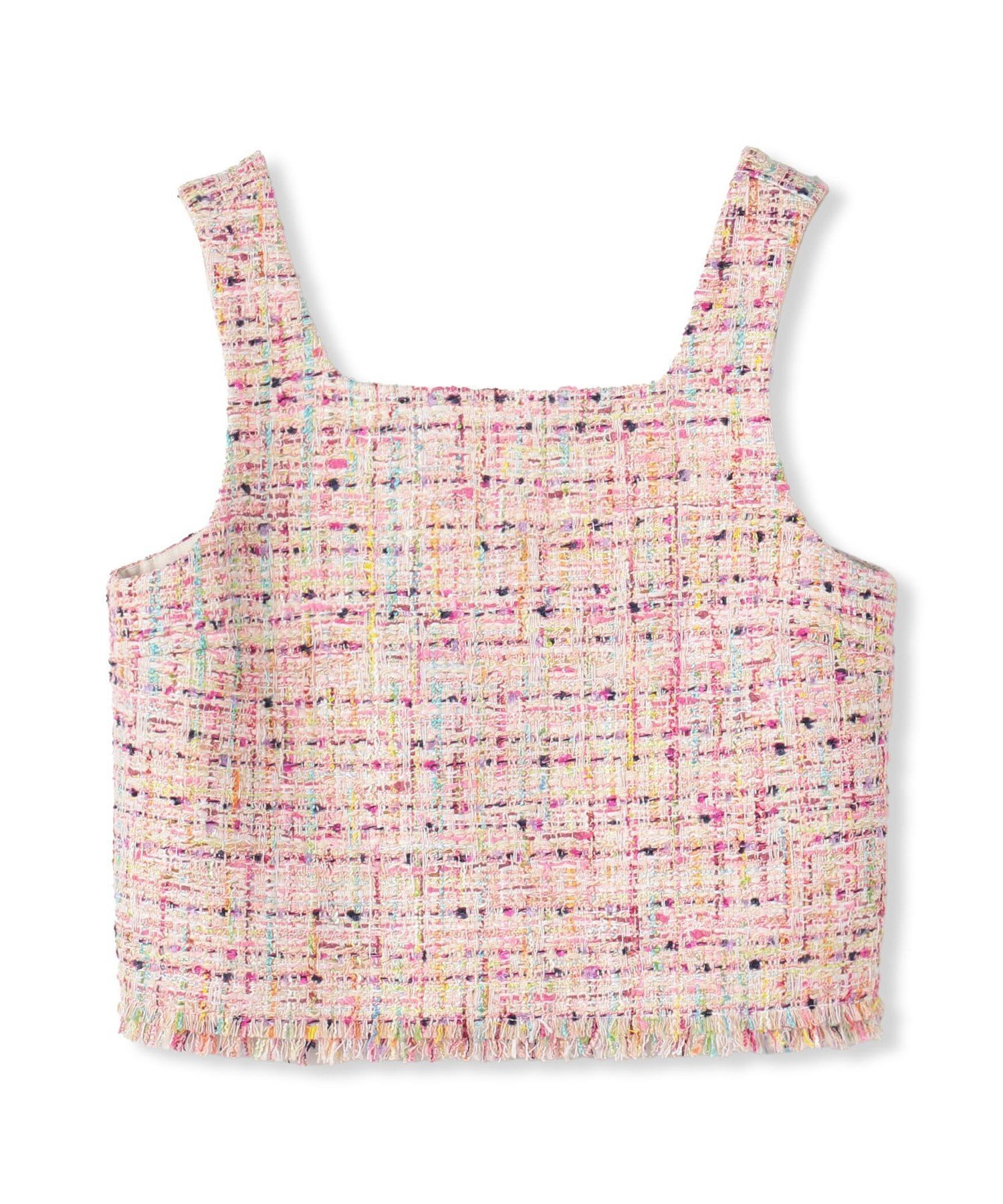 【トゥモローランド/TOMORROWLAND】のコロレファンシーツイード スクエアネックトップス 人気、トレンドファッション・服の通販 founy(ファニー) 　ファッション　Fashion　レディースファッション　Fashion for Women　トップス・カットソー　Cut & Sew Tops　アクセサリー　Fashion Accessories　カットソー　Cut and Sewn Top　カラフル　Colorful Design　キャミソール　Camisole, Spaghetti Strap Top　コンパクト　Compact, Small Size　ツイード　Twill, Twill Weave　テクスチャー　Texture, Textured Fabric　フランス　France, French　 other-1|ID: prp329100004822085 ipo3291000000035049808