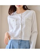 【セルフォード/CELFORD】の【セットアップ対応】チュール刺繍ドッキングカーディガン 人気、トレンドファッション・服の通販 founy(ファニー) ファッション Fashion レディースファッション Fashion for Women トップス・カットソー Cut & Sew Tops カーディガン・羽織り Layered Style Cardigans カーディガン Cardigan, Knitwear スマート Smart, Elegant セットアップ Set-Up, Coordinated Outfit チュール Tulip, Tulip Motif ドッキング Docking, Mixed Material パッチ Patch, Appliqué ビジュー Bijou, Jewel-like Accent フォーマル Formal, Dressy ボックス Boxy, Box Shape ポケット Pocket, Pocket Detail メタル Metal, Metal Parts モチーフ Motif, Design Theme レース Lace, Lace Fabric 羽織 Haori, Light Jacket thumbnail OWHT[002]|ID: prp329100004822086 ipo3291000000035049851