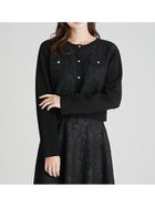 【セルフォード/CELFORD】の【セットアップ対応】チュール刺繍ドッキングカーディガン 人気、トレンドファッション・服の通販 founy(ファニー) ファッション Fashion レディースファッション Fashion for Women トップス・カットソー Cut & Sew Tops カーディガン・羽織り Layered Style Cardigans カーディガン Cardigan, Knitwear スマート Smart, Elegant セットアップ Set-Up, Coordinated Outfit チュール Tulip, Tulip Motif ドッキング Docking, Mixed Material パッチ Patch, Appliqué ビジュー Bijou, Jewel-like Accent フォーマル Formal, Dressy ボックス Boxy, Box Shape ポケット Pocket, Pocket Detail メタル Metal, Metal Parts モチーフ Motif, Design Theme レース Lace, Lace Fabric 羽織 Haori, Light Jacket thumbnail BLK[009]|ID: prp329100004822086 ipo3291000000035049852