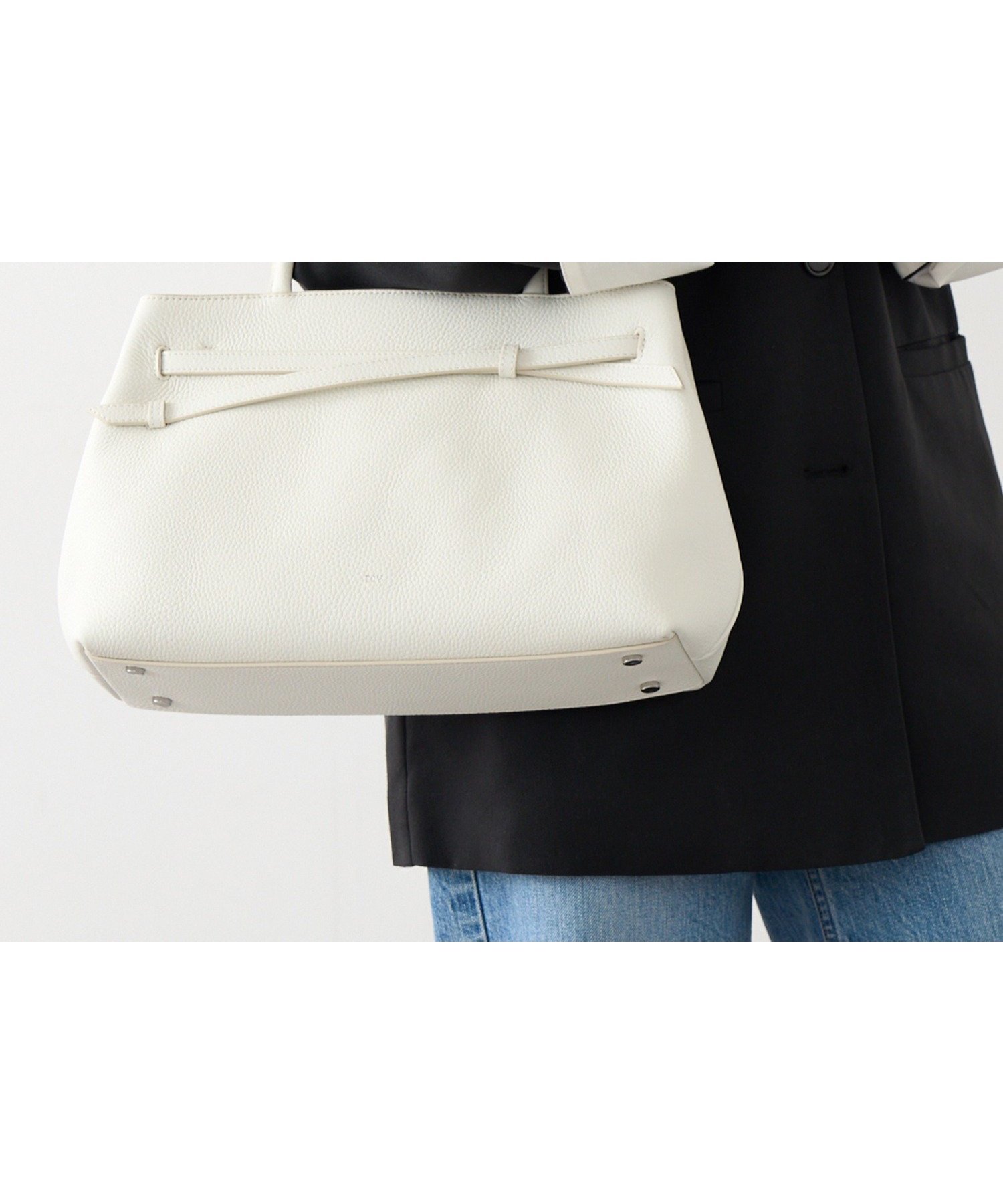 【セットアップセブン/SETUP7】のTOV/MIMI TOTE S/トートバッグ インテリア・キッズ・メンズ・レディースファッション・服の通販 founy(ファニー) 　ファッション　Fashion　レディースファッション　Fashion for Women　バッグ　Bags　クラシック　Classic, Timeless Style　傘　Umbrella, Parasol　ショルダー　Shoulder, Shoulder Strap　ジャケット　Jacket, Outerwear　スマート　Smart, Elegant　財布　Wallet, Purse　タンブラー　Tumbler, Travel Mug　定番　Standard, Basic Item　リボン　Ribbon, Bow　再入荷　Restock / Back in Stock　エレガント 上品　Elegant　WHT|ID: prp329100004822100 ipo3291000000035049970