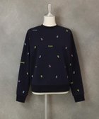 【スタジオピッコーネ/STUDIO PICONE】の【オンラインストア・店舗限定商品】ミニプリント裏毛スウェット 人気、トレンドファッション・服の通販 founy(ファニー) ファッション Fashion レディースファッション Fashion for Women トップス・カットソー Cut & Sew Tops レディースパーカー・カジュアルフーディー Casual Hoodies & Sweatshirts スウェット・クルーネックトップス Sweatshirts & Crewnecks / Relaxed Fit Sweat Tops コンパクト Compact, Small Size スウェット / スエット Sweatshirt, Sweatwear プリント Print, Printed Pattern 切替 Switching, Contrast Panel thumbnail ネイビー|ID: prp329100004822131 ipo3291000000035050258