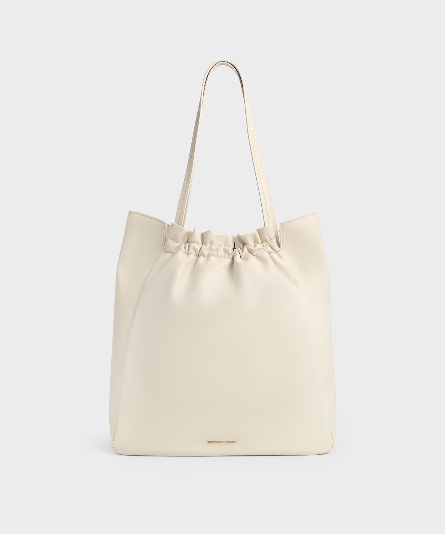 【チャールズ アンド キース/CHARLES & KEITH】のBrigette ブリジット ルーシュドトートバッグ インテリア・キッズ・メンズ・レディースファッション・服の通販 founy(ファニー) ファッション Fashion レディースファッション Fashion for Women バッグ Bags 2024年 2024 2024-2025秋冬・A/W Autumn/Winter 2024–25 AW24–25 冬 Winter / This Winter エレガント 上品 Elegant コレクション Collection, Seasonal Line シャーリング Shirring, Ruched ポーチ Pouch, Small Case Cream|ID: prp329100004822138 ipo3291000000035050296