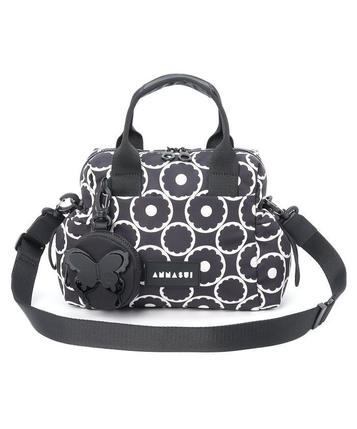 【クイーポ/KUIPO】のヴァケーション ミニボストンバッグ インテリア・キッズ・メンズ・レディースファッション・服の通販 founy(ファニー) 　ファッション　Fashion　レディースファッション　Fashion for Women　バッグ　Bags　おすすめ　Recommended / Our Picks　ショルダー　Shoulder, Shoulder Strap　バタフライ　Butterfly, Butterfly Motif　ボストンバッグ　Boston Bag, Retro Bag　ポーチ　Pouch, Small Case　軽量　Lightweight, Ultra Light　ブラック|ID: prp329100004822141 ipo3291000000035050344