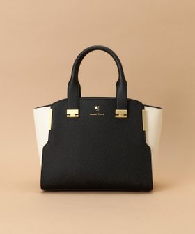 【サマンサタバサ/SamanTha Thavasa】のPomme d espoir ポムディスポワール バイカラーハンドルバッグ 人気、トレンドファッション・服の通販 founy(ファニー) ファッション Fashion レディースファッション Fashion for Women バッグ Bags シェイプ Shape, Slim Fit エレガント 上品 Elegant 定番 Standard, Basic Item |ID:prp329100004822167
