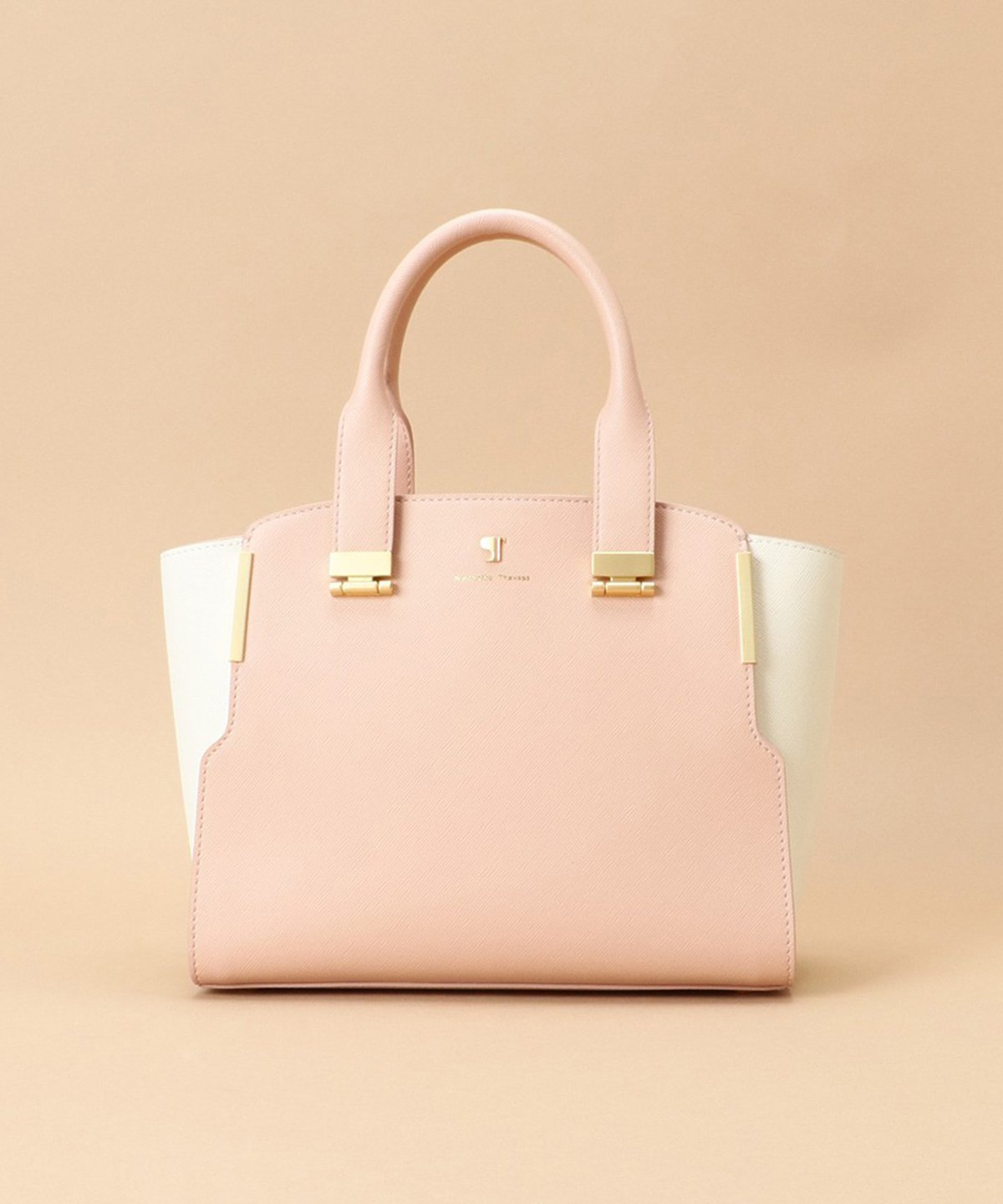 【サマンサタバサ/SamanTha Thavasa】のPomme d espoir ポムディスポワール バイカラーハンドルバッグ インテリア・キッズ・メンズ・レディースファッション・服の通販 founy(ファニー) 　ファッション　Fashion　レディースファッション　Fashion for Women　バッグ　Bags　シェイプ　Shape, Slim Fit　エレガント 上品　Elegant　定番　Standard, Basic Item　ベビーピンク|ID: prp329100004822167 ipo3291000000035050583