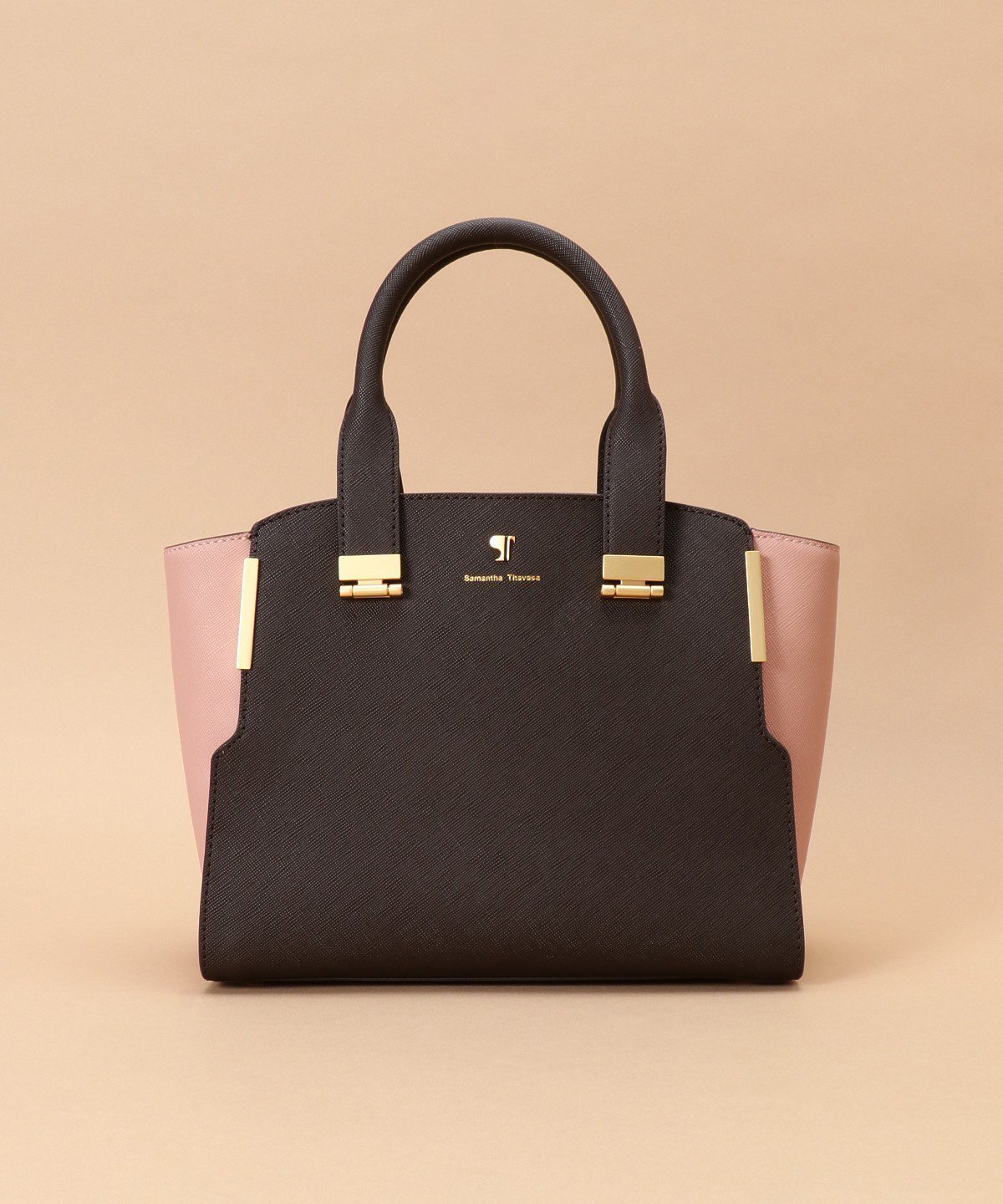 【サマンサタバサ/SamanTha Thavasa】のPomme d espoir ポムディスポワール バイカラーハンドルバッグ インテリア・キッズ・メンズ・レディースファッション・服の通販 founy(ファニー) 　ファッション　Fashion　レディースファッション　Fashion for Women　バッグ　Bags　シェイプ　Shape, Slim Fit　エレガント 上品　Elegant　定番　Standard, Basic Item　ダークブラウン|ID: prp329100004822167 ipo3291000000035050585