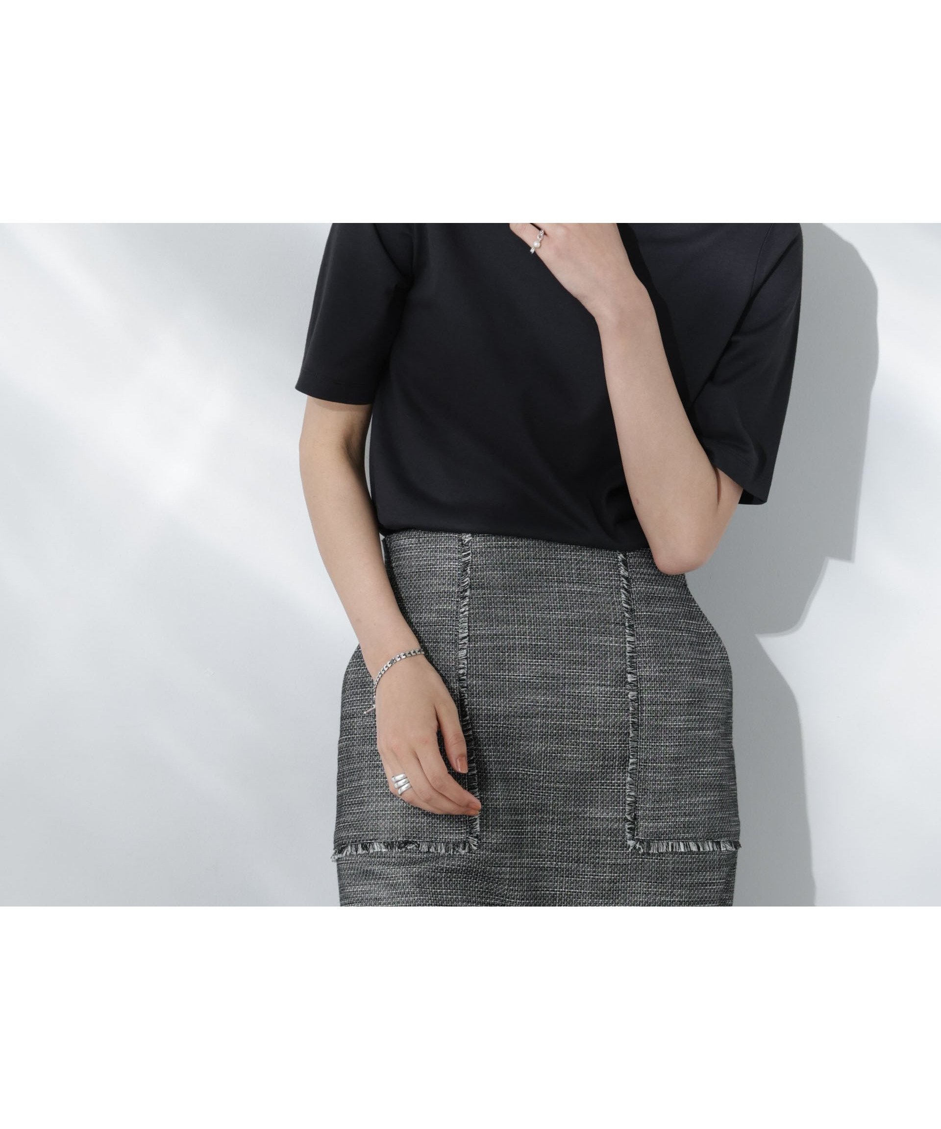 【ナノ ユニバース/nano universe】のAnti Soaked 汗染み防止ボートネックTシャツ インテリア・キッズ・メンズ・レディースファッション・服の通販 founy(ファニー) 　ファッション　Fashion　レディースファッション　Fashion for Women　トップス・カットソー　Cut & Sew Tops　シャツ・ブラウス・オフィスカジュアル　Elegant Blouses & Button-Ups　ロングTシャツ・Tシャツ　Longline T-Shirts & Tees　吸水　Absorbent, Quick-Dry　定番　Standard, Basic Item　人気　Popular, Best Seller　再入荷　Restock / Back in Stock　2025年　2025　2025春夏・S/S　Spring/Summer 2025 SS25　ブラック|ID: prp329100004822196 ipo3291000000035050796