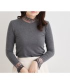 【ローラアシュレイ/LAURA ASHLEY】の【チュール付き】フライスカットソー 人気、トレンドファッション・服の通販 founy(ファニー) ファッション Fashion レディースファッション Fashion for Women トップス・カットソー Cut & Sew Tops カットソー・ベーシックTシャツ Cut-and-Sewn Tops / Stretch Tees & Basics なめらか Smooth, Silky Texture インナー Innerwear カットソー Cut and Sewn Top ジャケット Jacket, Outerwear スリット Slit, Slit Detail チュール Tulip, Tulip Motif レース Lace, Lace Fabric A/W・秋冬 Autumn/Winter thumbnail ライトグレー|ID: prp329100004822209 ipo3291000000035050921