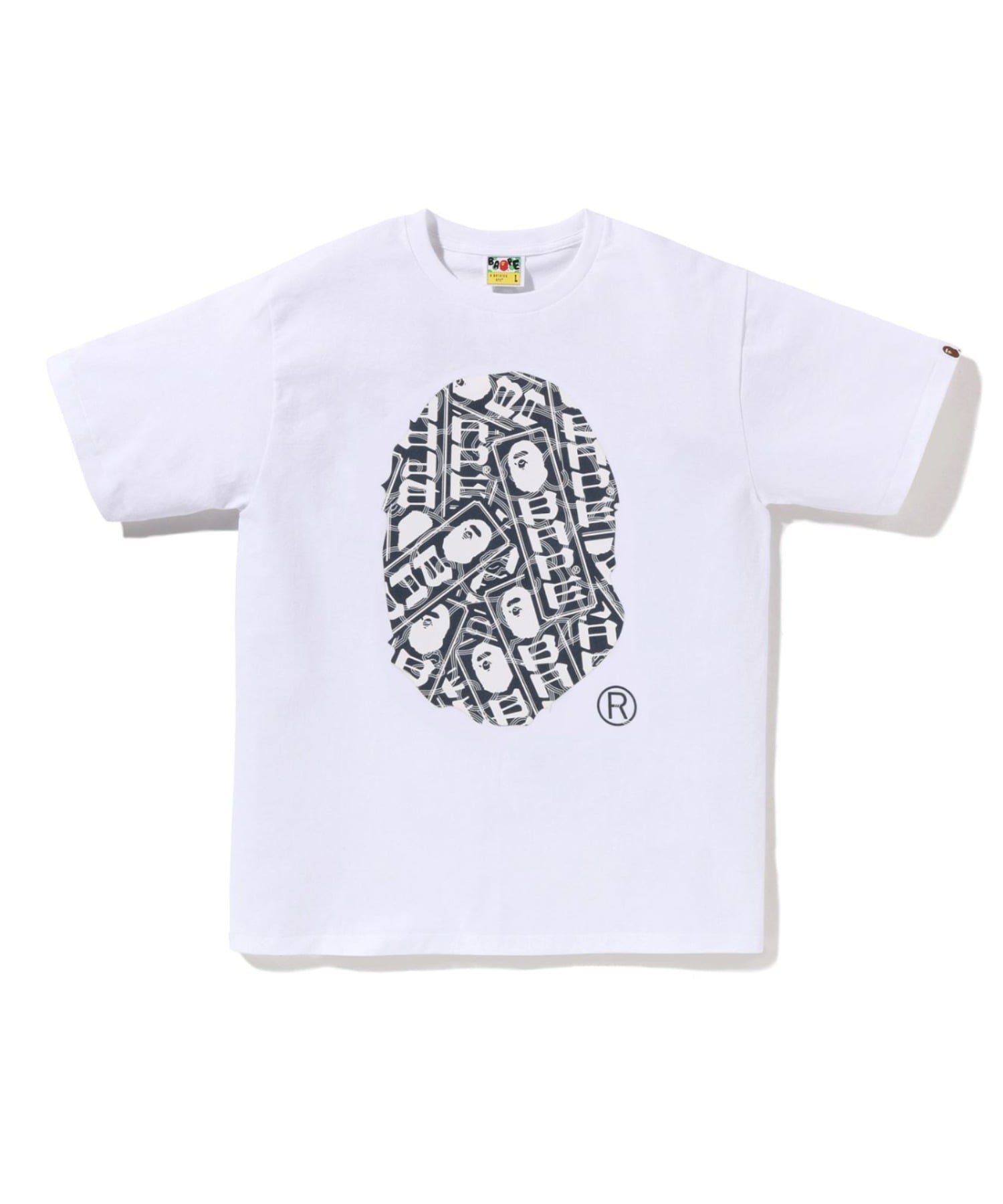 【ア ベイシング エイプ/A BATHING APE】のJAPANESE CLOUD CAMO LABEL TEE M インテリア・キッズ・メンズ・レディースファッション・服の通販 founy(ファニー) 　ファッション　Fashion　レディースファッション　Fashion for Women　インナー　Innerwear　グラフィック　Graphic, Graphic Design　ショート　Short, Short Length　スリーブ　Sleeve, Long Sleeve / Short Sleeve　デニム　Denim, Jeans Material　フロント　Front, Front Design　プリント　Print, Printed Pattern　WHITE|ID: prp329100004822210 ipo3291000000035050928