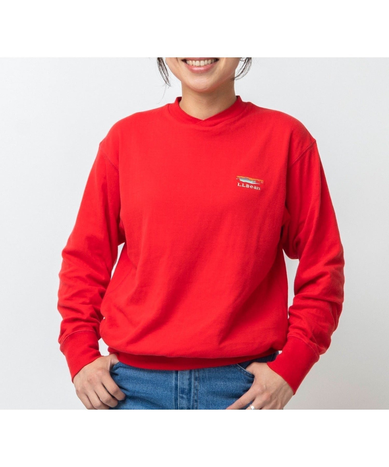 【エルエルビーン/L.L.Bean】の【JAPAN EDITION】ロックランド・カタディン・ロングスリーブ・ティ インテリア・キッズ・メンズ・レディースファッション・服の通販 founy(ファニー) 　ファッション　Fashion　レディースファッション　Fashion for Women　アウトドア　Outdoor Clothing　インナー　Innerwear　コレクション　Collection, Seasonal Line　ダブル　Double, Double-Breasted　トラベル　Travel, Travel Gear　トレンド　Trend, Trending Now　定番　Standard, Basic Item　フェイス　Face, Facial Design　フロント　Front, Front Design　旅行　Travel　ビジネス 仕事 通勤　Business / Work / Commuting　Red|ID: prp329100004822232 ipo3291000000035051173