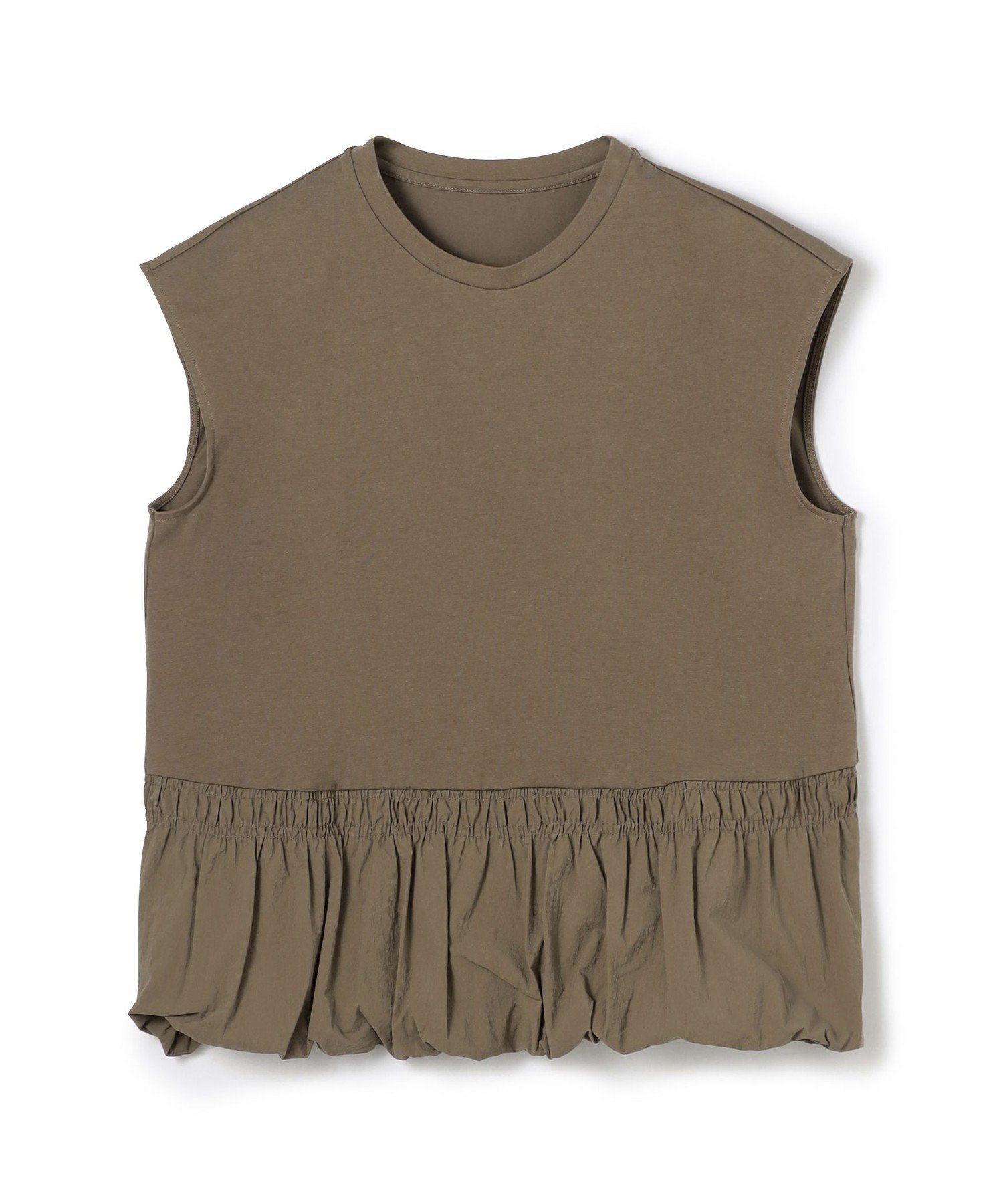 【トゥモローランド/TOMORROWLAND】のコットンバックサテンコンビ バルーンTシャツ インテリア・キッズ・メンズ・レディースファッション・服の通販 founy(ファニー) 　ファッション　Fashion　レディースファッション　Fashion for Women　トップス・カットソー　Cut & Sew Tops　シャツ・ブラウス・オフィスカジュアル　Elegant Blouses & Button-Ups　ロングTシャツ・Tシャツ　Longline T-Shirts & Tees　バッグ　Bags　コンパクト　Compact, Small Size　コンビ　Combo, Combination Style　サテン　Satin, Glossy Fabric　トレンド　Trend, Trending Now　バランス　Balance, Style Balance　バルーン　Balloon, Balloon Silhouette　ペーパー　Paper, Kraft Paper　2025年　2025　2025春夏・S/S　Spring/Summer 2025 SS25　57 カーキ|ID: prp329100004822235 ipo3291000000035051227