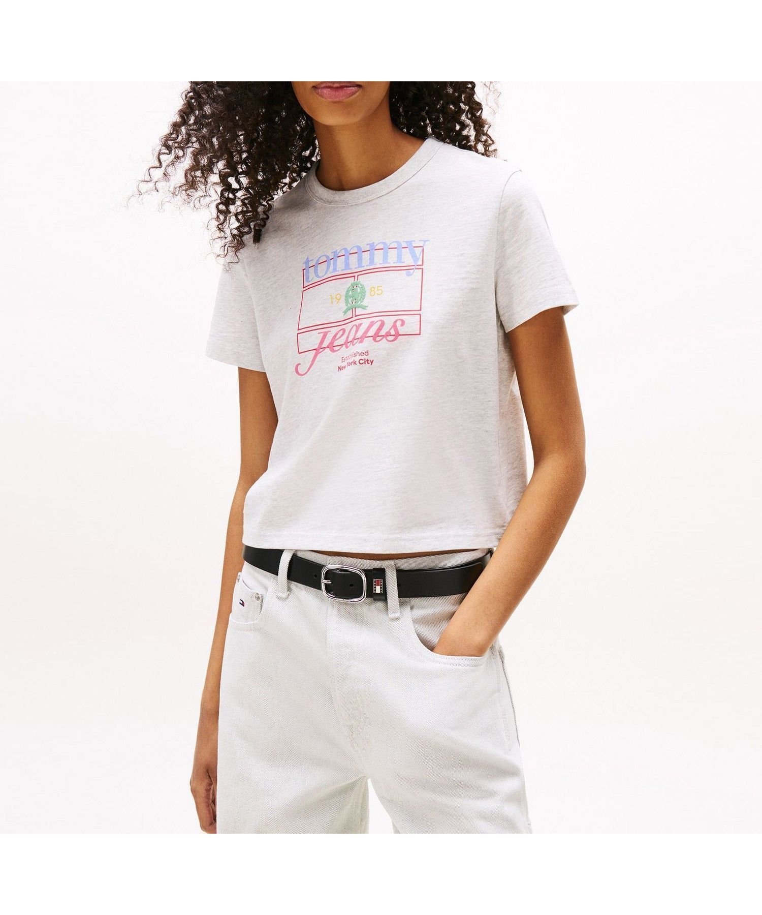 【トミーヒルフィガー/TOMMY HILFIGER】のクレストフラッグTシャツ インテリア・キッズ・メンズ・レディースファッション・服の通販 founy(ファニー) 　ファッション　Fashion　レディースファッション　Fashion for Women　トップス・カットソー　Cut & Sew Tops　シャツ・ブラウス・オフィスカジュアル　Elegant Blouses & Button-Ups　ロングTシャツ・Tシャツ　Longline T-Shirts & Tees　アメリカン　American Style　カラフル　Colorful Design　クラシック　Classic, Timeless Style　コンパクト　Compact, Small Size　ゴルフ　Golf　デニム　Denim, Jeans Material　ベーシック　Basic, Essential　モダン　Modern, Contemporary　人気　Popular, Best Seller　ライトグレーP09|ID: prp329100004822236 ipo3291000000035051234