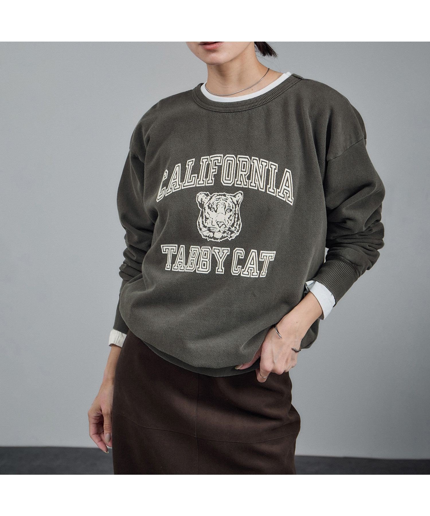 【サロン アダム エ ロペ/SALON adam et rope'】の【MIXTA(ミクスタ)】TABBY CREW NECK(SET-IN) インテリア・キッズ・メンズ・レディースファッション・服の通販 founy(ファニー) 　ファッション　Fashion　レディースファッション　Fashion for Women　ブラック系(02)|ID: prp329100004822730 ipo3291000000035063678
