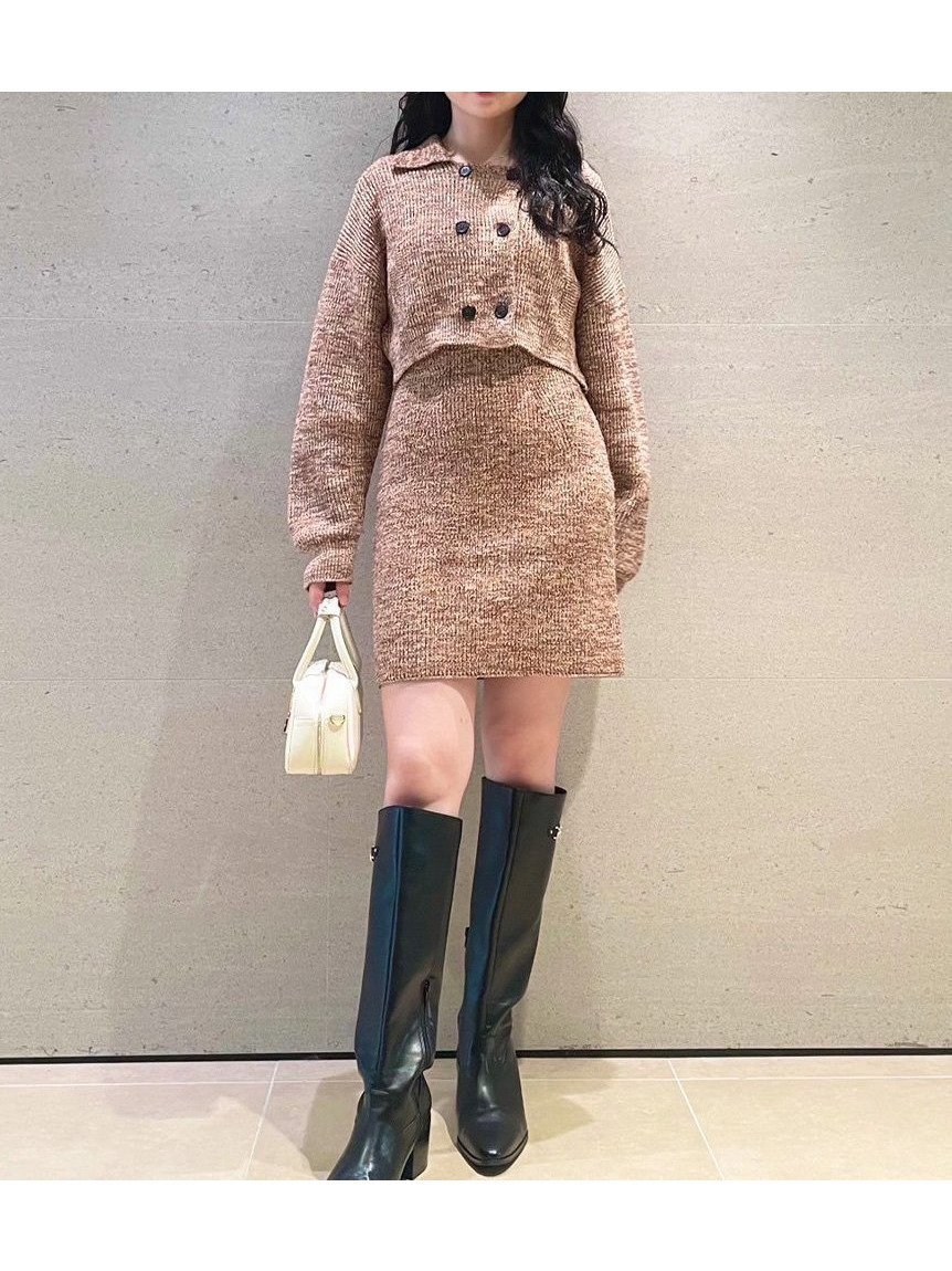 【リリーブラウン/Lily Brown】のメランジニットジャケットセットミニワンピース インテリア・キッズ・メンズ・レディースファッション・服の通販 founy(ファニー) 　ファッション　Fashion　レディースファッション　Fashion for Women　アウター　Coat / Outerwear Collection　レディースジャケット・軽アウター　Jackets　畦　Ribbed Knit　クラシカル　Classical, Vintage-Inspired　ジャケット　Jacket, Outerwear　スマート　Smart, Elegant　セットアップ　Set-Up, Coordinated Outfit　ミックス　Mix, Mixed Style　メランジ　Melange, Mixed Yarn　A/W・秋冬　Autumn/Winter　ORG[051]|ID: prp329100004822735 ipo3291000000035063735