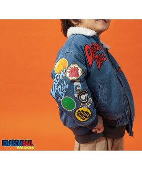 【エフオー オンラインストア/F.O.Online Store / KIDS】の【リンク】ドラゴンボールコラボ デニムボアジャケット(キッズサイズ) 人気、トレンドファッション・服の通販 founy(ファニー) ファッション Fashion キッズファッション Fashion for Kids フロント Front, Front Design ブリーチ Bleach, Washed Finish プリント Print, Printed Pattern ユーズド Used, Vintage-Look |ID:prp329100004822787