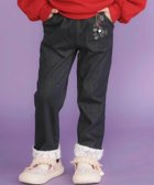 【ベベ オンライン ストア/BEBE ONLINE STORE / KIDS】の裏微起毛キーチャーム風モチーフ刺しゅう付き折り返しレースパンツ(80~130cm) ネイビー|ID: prp329100004822834 ipo3291000000035065735