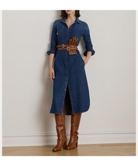 【ラルフローレン/RALPH LAUREN】 ホースビットトリム ベルテッド デニム シャツドレス人気、トレンドファッション・服の通販 founy(ファニー) ファッション Fashion レディースファッション Fashion for Women トップス・カットソー Cut & Sew Tops シャツ・ブラウス・オフィスカジュアル Elegant Blouses & Button-Ups ワンピース Dresses フォーマル・パーティードレス・結婚式用ドレス Elegant & Casual Dresses カフス Cuff Design ストレート Straight, Straight Cut チャーム Charm, Pendant デニム Denim, Jeans Material ドレス Dress, One-Piece 長袖 Long Sleeve, Full Sleeve パッチ Patch, Appliqué フィット Fit, Slim Fit フロント Front, Front Design メタル Metal, Metal Parts ラウンド Round, Round Neck ループ Loop, Loop Knit |ID:prp329100004822851