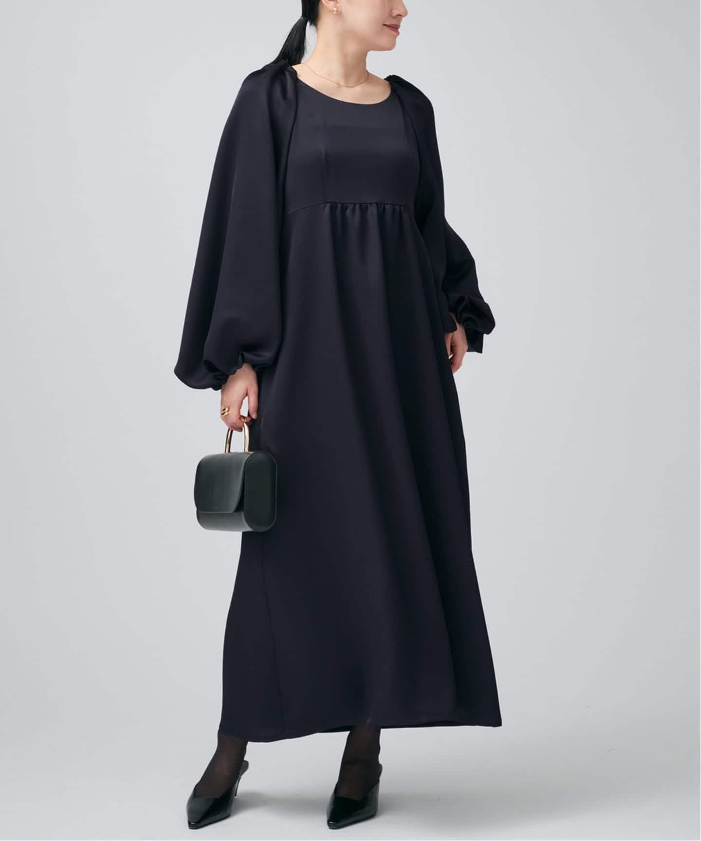 【ヴェルメイユ パー イエナ/VERMEIL par iena】のジョーゼットワンピース インテリア・キッズ・メンズ・レディースファッション・服の通販 founy(ファニー) 　ファッション　Fashion　レディースファッション　Fashion for Women　ワンピース　Dresses　エレガント 上品　Elegant　春　Spring　切替　Switching, Contrast Panel　シンプル　Simple, Minimal　ジョーゼット　Georgette, Semi-Sheer Fabric　タイツ　Tights, Legwear　ダウン　Down, Puffer　ベスト　Vest, Waistcoat　ライダース　Riders　冬　Winter / This Winter　おすすめ　Recommended / Our Picks　2025年　2025　2025-2026秋冬・A/W　Autumn/Winter 2025–26 AW25–26　ネイビー|ID: prp329100004822862 ipo3291000000035066412