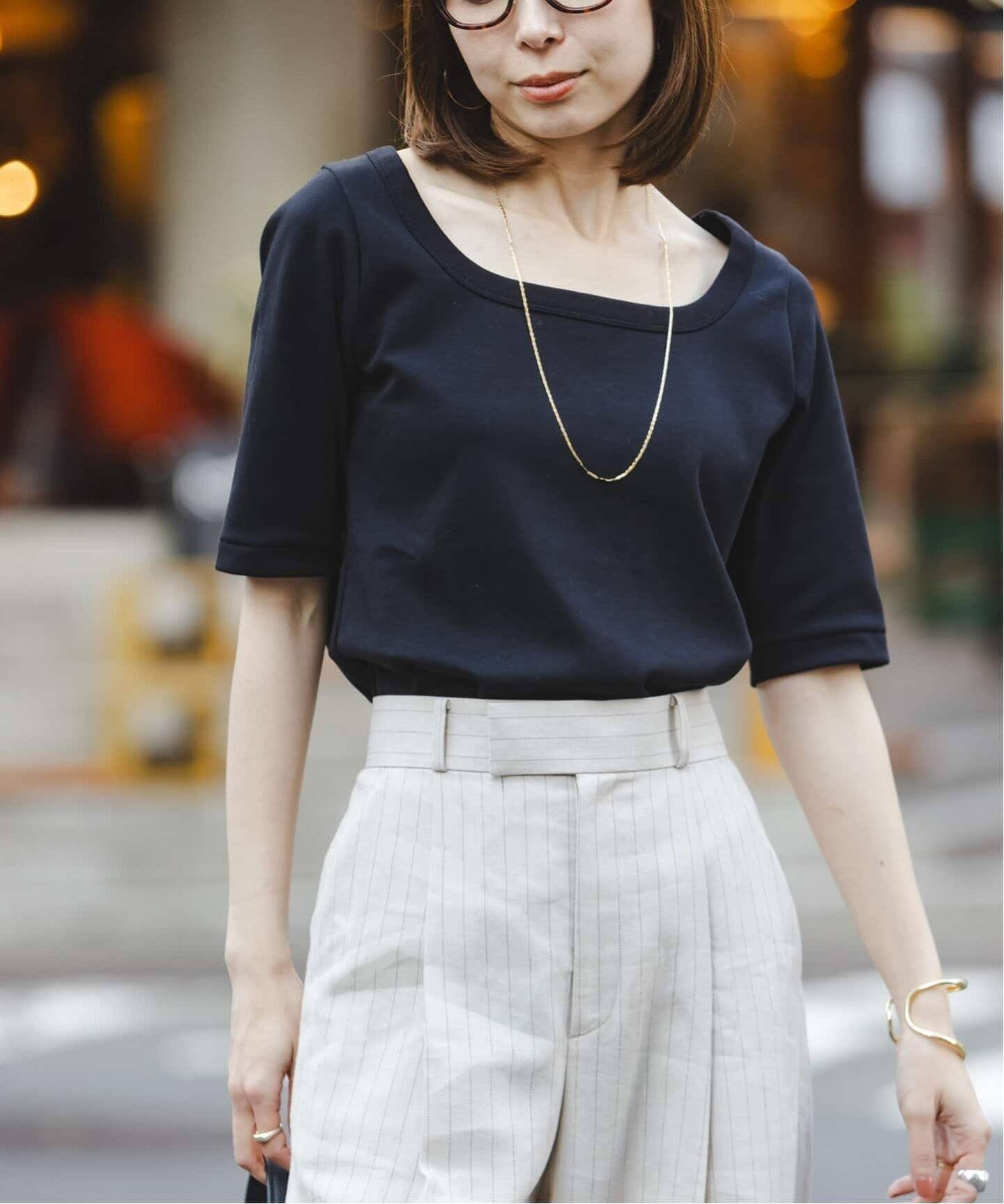 【ノーブル / スピック&スパン/NOBLE / Spick & Span】の《追加》スビンコットンソフトスクエアーネックTシャツ 2 インテリア・キッズ・メンズ・レディースファッション・服の通販 founy(ファニー) 　ファッション　Fashion　レディースファッション　Fashion for Women　トップス・カットソー　Cut & Sew Tops　シャツ・ブラウス・オフィスカジュアル　Elegant Blouses & Button-Ups　ロングTシャツ・Tシャツ　Longline T-Shirts & Tees　インナー　Innerwear　シンプル　Simple, Minimal　ジャケット　Jacket, Outerwear　フロント　Front, Front Design　再入荷　Restock / Back in Stock　ブラック|ID: prp329100004822868 ipo3291000000035066638