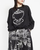 【ゴム/gomme】のヘムタックT 人気、トレンドファッション・服の通販 founy(ファニー) ファッション Fashion レディースファッション Fashion for Women エレガント 上品 Elegant カーディガン Cardigan, Knitwear ショート Short, Short Length ジャケット Jacket, Outerwear スリーブ Sleeve, Long Sleeve / Short Sleeve バランス Balance, Style Balance バルーン Balloon, Balloon Silhouette フロント Front, Front Design ブロード Broadcloth, Fine Cotton プリント Print, Printed Pattern ヘムライン Hemline, Bottom Cut ポケット Pocket, Pocket Detail ラウンド Round, Round Neck 今季 This Season, Current Season 切替 Switching, Contrast Panel thumbnail 黒|ID: prp329100004822894 ipo3291000000035067213