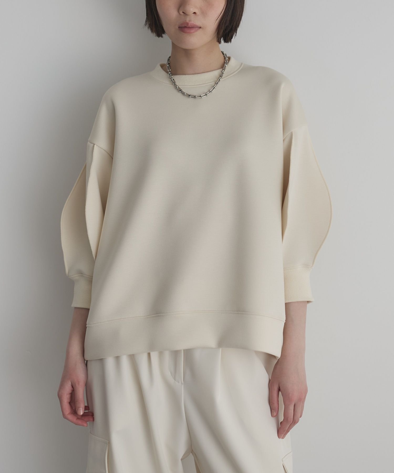 【ガレージ オブ グッド クロージング/GARAGE OF GOOD CLOTHING】の【日本製】変形ハーフプルオーバーA 人気、トレンドファッション・服の通販 founy(ファニー) 　ファッション　Fashion　レディースファッション　Fashion for Women　トップス・カットソー　Cut & Sew Tops　カジュアルプルオーバー・ニットトップス　Pullovers & Knit Tops / Casual Pullovers　おすすめ　Recommended / Our Picks　スリーブ　Sleeve, Long Sleeve / Short Sleeve　トレンド　Trend, Trending Now　ハーフ　Half, Half-Length　ポケット　Pocket, Pocket Detail　日本製　Made In Japan　 other-1|ID: prp329100004822896 ipo3291000000035067225