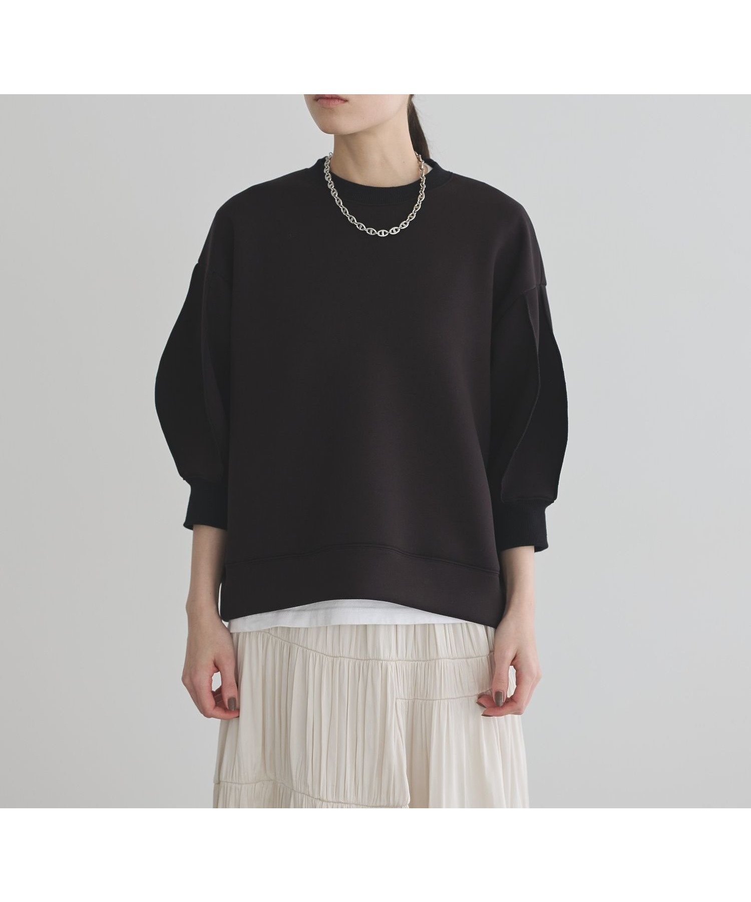 【ガレージ オブ グッド クロージング/GARAGE OF GOOD CLOTHING】の【日本製】変形ハーフプルオーバーA インテリア・キッズ・メンズ・レディースファッション・服の通販 founy(ファニー) 　ファッション　Fashion　レディースファッション　Fashion for Women　トップス・カットソー　Cut & Sew Tops　カジュアルプルオーバー・ニットトップス　Pullovers & Knit Tops / Casual Pullovers　おすすめ　Recommended / Our Picks　スリーブ　Sleeve, Long Sleeve / Short Sleeve　トレンド　Trend, Trending Now　ハーフ　Half, Half-Length　ポケット　Pocket, Pocket Detail　日本製　Made In Japan　ブラック|ID: prp329100004822896 ipo3291000000035067230