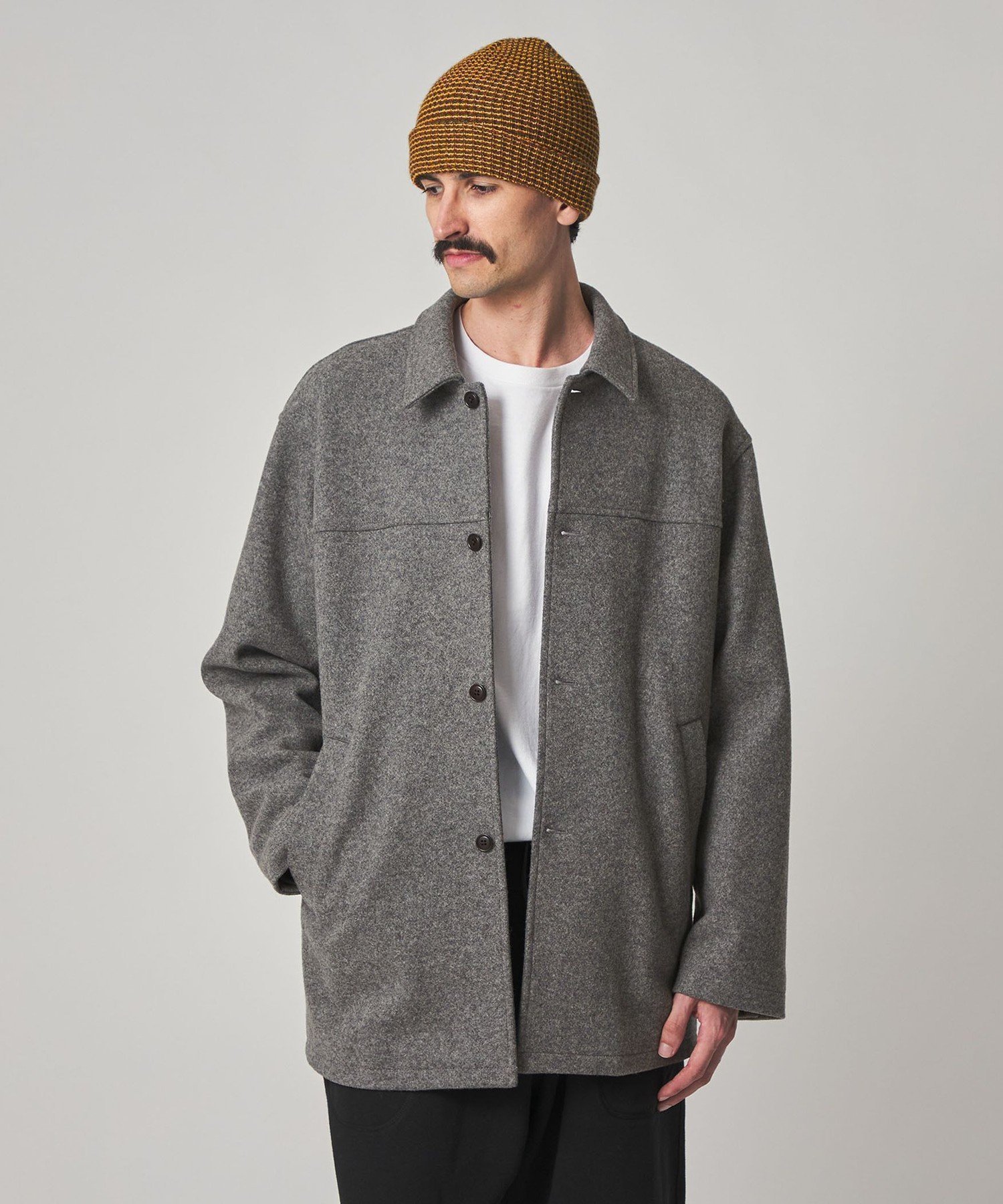 【ビューティ&ユース ユナイテッドアローズ/BEAUTY&YOUTH / UNITED ARROWS / MEN】のSteven Alan ニット メルトン カー コート インテリア・キッズ・メンズ・レディースファッション・服の通販 founy(ファニー) 　ファッション　Fashion　メンズファッション　Fashion for Men　インナー　Innerwear　メルトン　Melton, Heavy Wool　モダン　Modern, Contemporary　リラックス　Relax, Relaxed Fit　MD.GRAY|ID: prp329100004822904 ipo3291000000035067402