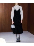 【リリーブラウン/Lily Brown】のL.B CANDY STOCK シャツコンビビジューワンピース 人気、トレンドファッション・服の通販 founy(ファニー) ファッション Fashion レディースファッション Fashion for Women ワンピース Dresses キャミ Camisole, Cami Top キャミワンピース Cami Dress, Slip Dress シルバー Silver, Metallic Silver ストライプ Stripe, Striped Pattern スパンコール Sequins, Sequin Embellishment スマート Smart, Elegant ベロア Velour, Soft Velvet 無地 Plain, Solid Color レース Lace, Lace Fabric エレガント 上品 Elegant thumbnail BLK[009]|ID: prp329100004822928 ipo3291000000035067860