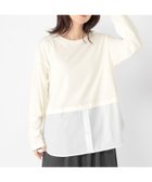 【スタディオ クリップ/studio CLIP】のシャツヘムレイヤードロングスリーブTシャツ 人気、トレンドファッション・服の通販 founy(ファニー) ファッション Fashion レディースファッション Fashion for Women トップス・カットソー Cut & Sew Tops シャツ・ブラウス・オフィスカジュアル Elegant Blouses & Button-Ups ロングTシャツ・Tシャツ Longline T-Shirts & Tees インナー Innerwear カットソー Cut and Sewn Top ドッキング Docking, Mixed Material バランス Balance, Style Balance ボトム Bottoms, Lower Wear リアル Real, Realistic 長袖 Long Sleeve, Full Sleeve thumbnail オフホワイト×オフホワイト11|ID: prp329100004822929 ipo3291000000035067915