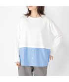 【スタディオ クリップ/studio CLIP】のシャツヘムレイヤードロングスリーブTシャツ 人気、トレンドファッション・服の通販 founy(ファニー) ファッション Fashion レディースファッション Fashion for Women トップス・カットソー Cut & Sew Tops シャツ・ブラウス・オフィスカジュアル Elegant Blouses & Button-Ups ロングTシャツ・Tシャツ Longline T-Shirts & Tees インナー Innerwear カットソー Cut and Sewn Top ドッキング Docking, Mixed Material バランス Balance, Style Balance ボトム Bottoms, Lower Wear リアル Real, Realistic 長袖 Long Sleeve, Full Sleeve thumbnail ホワイト×サックス85|ID: prp329100004822929 ipo3291000000035067919
