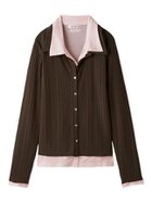 【フレイ アイディー/FRAY I.D】のレイヤードポロカットソー 人気、トレンドファッション・服の通販 founy(ファニー) ファッション Fashion レディースファッション Fashion for Women トップス・カットソー Cut & Sew Tops カットソー・ベーシックTシャツ Cut-and-Sewn Tops / Stretch Tees & Basics シアー Sheer, See-Through シンプル Simple, Minimal スマート Smart, Elegant バランス Balance, Style Balance フィット Fit, Slim Fit フロント Front, Front Design リラックス Relax, Relaxed Fit thumbnail BRW[058]|ID: prp329100004822940 ipo3291000000035068036