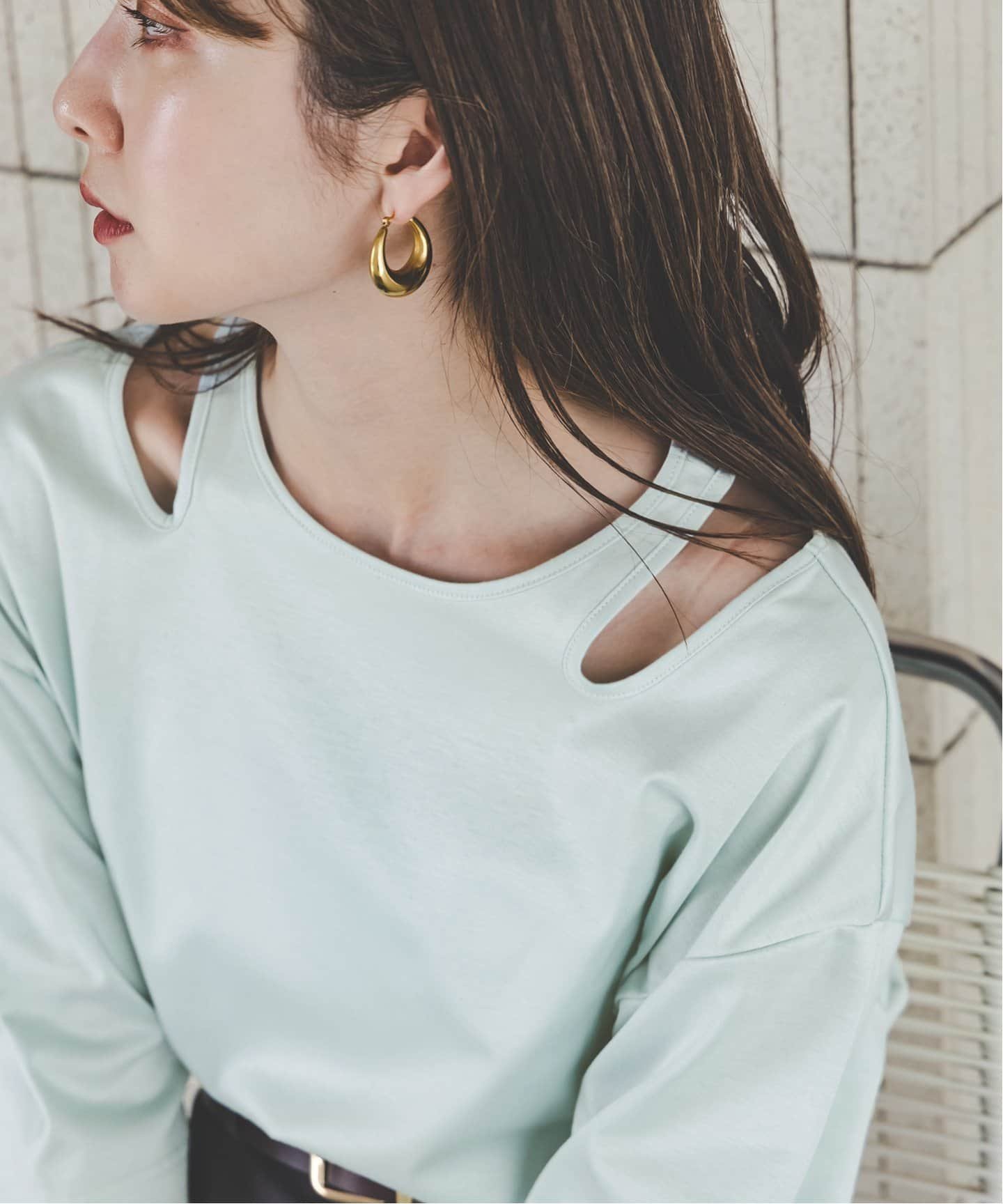 【ノーブル / スピック&スパン/NOBLE / Spick & Span】のRoom no.8/ルームエイト スムースコットンネックオープントップス インテリア・キッズ・メンズ・レディースファッション・服の通販 founy(ファニー) ファッション Fashion レディースファッション Fashion for Women トップス・カットソー Cut & Sew Tops インナー Innerwear シンプル Simple, Minimal デコルテ Décolleté, Neckline リラックス Relax, Relaxed Fit グリーン|ID: prp329100004822955 ipo3291000000035068326