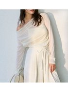 【フレイ アイディー/FRAY I.D】のデコルテタックフロッキーチュールトップス 人気、トレンドファッション・服の通販 founy(ファニー) ファッション Fashion レディースファッション Fashion for Women トップス・カットソー Cut & Sew Tops エレガント 上品 Elegant ショルダー Shoulder, Shoulder Strap スマート Smart, Elegant チュール Tulip, Tulip Motif トレンド Trend, Trending Now 人気 Popular, Best Seller ベロア Velour, Soft Velvet A/W・秋冬 Autumn/Winter thumbnail IVR[003]|ID: prp329100004822993 ipo3291000000035069089