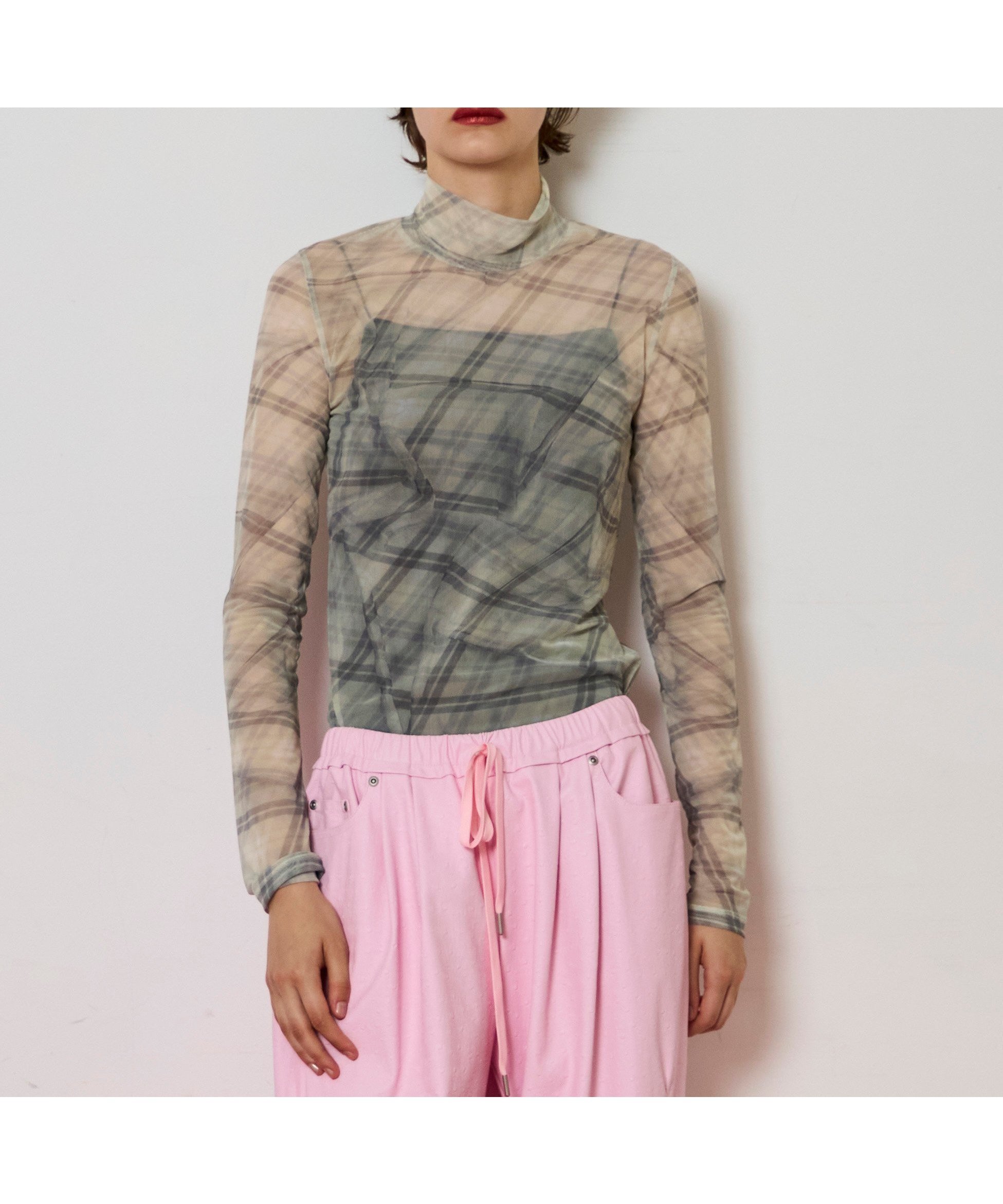 【メゾンスペシャル/MAISON SPECIAL】のチェックメッシュトップス インテリア・キッズ・メンズ・レディースファッション・服の通販 founy(ファニー) 　ファッション　Fashion　レディースファッション　Fashion for Women　トップス・カットソー　Cut & Sew Tops　インナー　Innerwear　ジャケット　Jacket, Outerwear　チェック　Check, Plaid, Tartan　フィット　Fit, Slim Fit　プリント　Print, Printed Pattern　メッシュ　Mesh, Net Fabric　定番　Standard, Basic Item　秋　Autumn　O.WHT|ID: prp329100004823012 ipo3291000000035069346