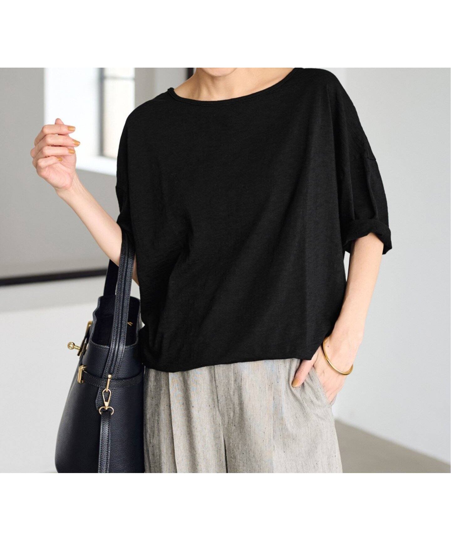 【フレームワーク/FRAMeWORK】のマーブルテンジクドロストT インテリア・キッズ・メンズ・レディースファッション・服の通販 founy(ファニー) ファッション Fashion レディースファッション Fashion for Women カットソー Cut and Sewn Top ボックス Boxy, Box Shape ブラック|ID: prp329100004823037 ipo3291000000035069615