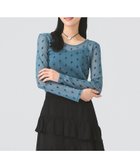 【ビームス ウイメン/BEAMS】の【透け感/重ね着/インナー/レイヤード】フロッキー プリント シアー ラウンドネック トップス 人気、トレンドファッション・服の通販 founy(ファニー) ファッション Fashion レディースファッション Fashion for Women トップス・カットソー Cut & Sew Tops インナー Innerwear キャミソール Camisole, Spaghetti Strap Top シアー Sheer, See-Through シンプル Simple, Minimal ジャケット Jacket, Outerwear タンク Tank Top, Sleeveless Top チュール Tulip, Tulip Motif トレンド Trend, Trending Now フィット Fit, Slim Fit プリント Print, Printed Pattern ラウンド Round, Round Neck おすすめ Recommended / Our Picks thumbnail BLUE|ID: prp329100004823063 ipo3291000000035070015