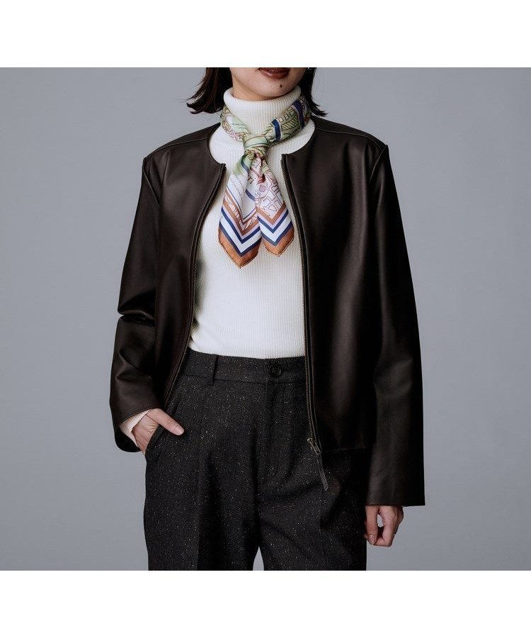 【アンタイトル/UNTITLED】の【着丈短め/柔らかな質感】ラムレザージャケット インテリア・キッズ・メンズ・レディースファッション・服の通販 founy(ファニー) 　ファッション　Fashion　レディースファッション　Fashion for Women　アウター　Coat / Outerwear Collection　レディースジャケット・軽アウター　Jackets　おすすめ　Recommended / Our Picks　シンプル　Simple, Minimal　ジャケット　Jacket, Outerwear　スマート　Smart, Elegant　ハンド　Hand, Handmade　ブルゾン　Blouson, Bomber Jacket　ベーシック　Basic, Essential　ポケット　Pocket, Pocket Detail　ワイド　Wide, Wide Fit　エレガント 上品　Elegant　ブラウン|ID: prp329100004823096 ipo3291000000035070693