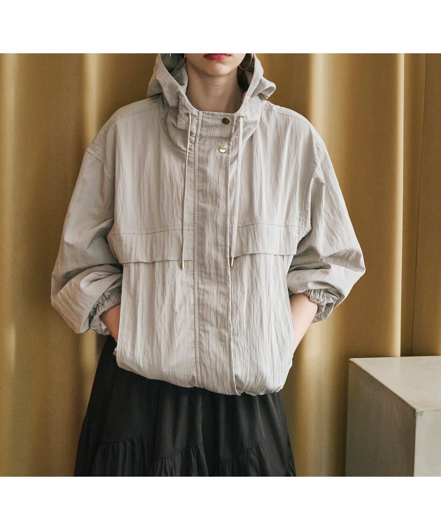 【ドゥ アルシーヴ/Doux archives】のナイロンワッシャーマウンテンパーカー インテリア・キッズ・メンズ・レディースファッション・服の通販 founy(ファニー) 　ファッション　Fashion　レディースファッション　Fashion for Women　トップス・カットソー　Cut & Sew Tops　レディースパーカー・カジュアルフーディー　Casual Hoodies & Sweatshirts　ドローコード　Drawcord, Drawstring Cord　パーカー　Hoodie, Parka　ワッシャー　Washer, Crinkled Finish　GRAY|ID: prp329100004823110 ipo3291000000035070867